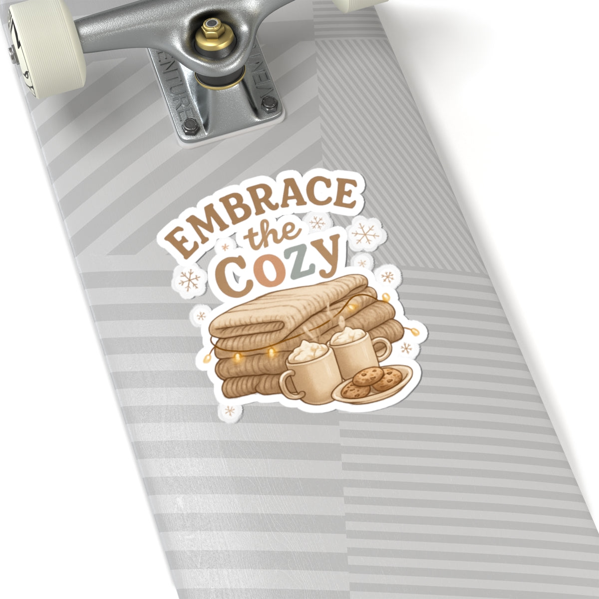 Cozy Hot Cocoa, Blankets & Cookies Kiss-Cut Sticker