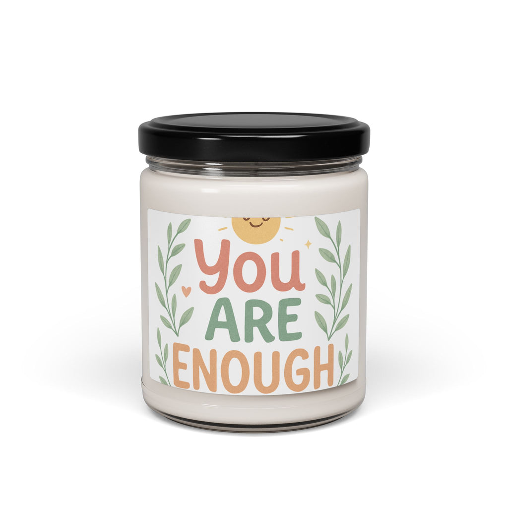 Soy Candle — "You Are Enough" Inspirational Scented Candle (9 oz)