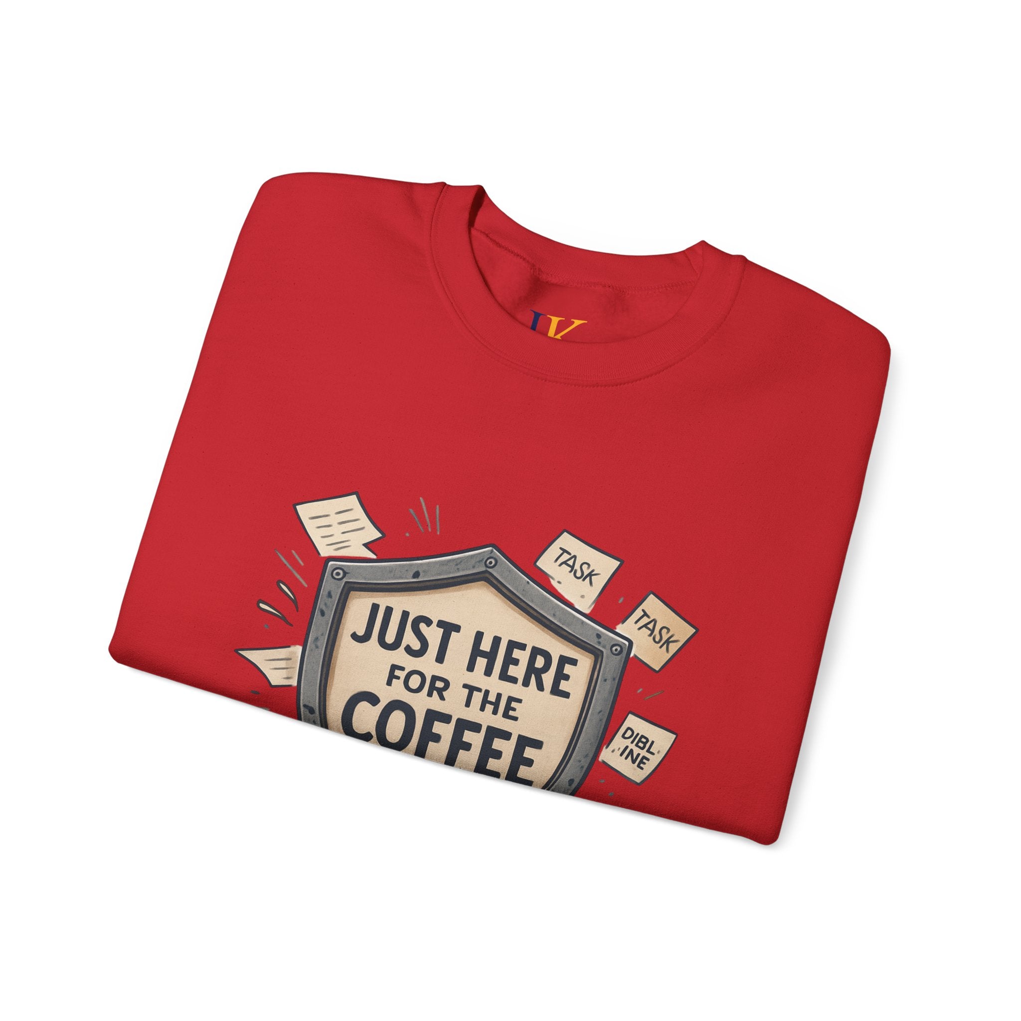 Coffee Crewneck Sweatshirt — "Just Here for the Coffee" Cozy Pullover