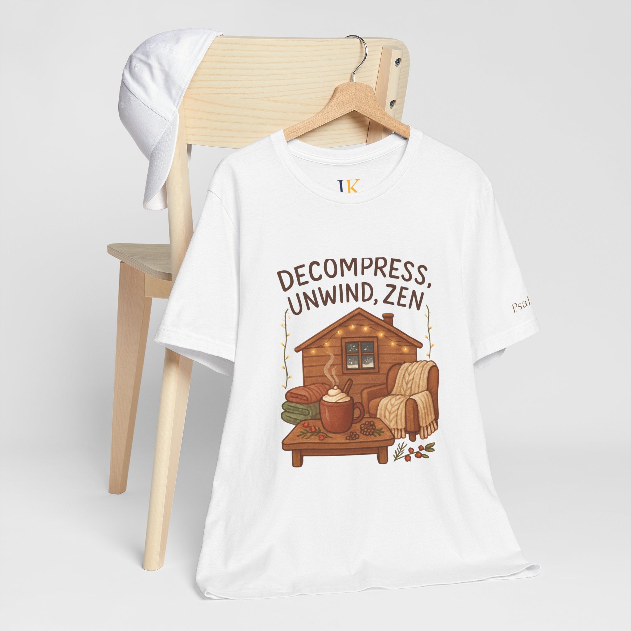Decompress Unwind Zen T-Shirt — Cozy Cabin Relaxation Tee
