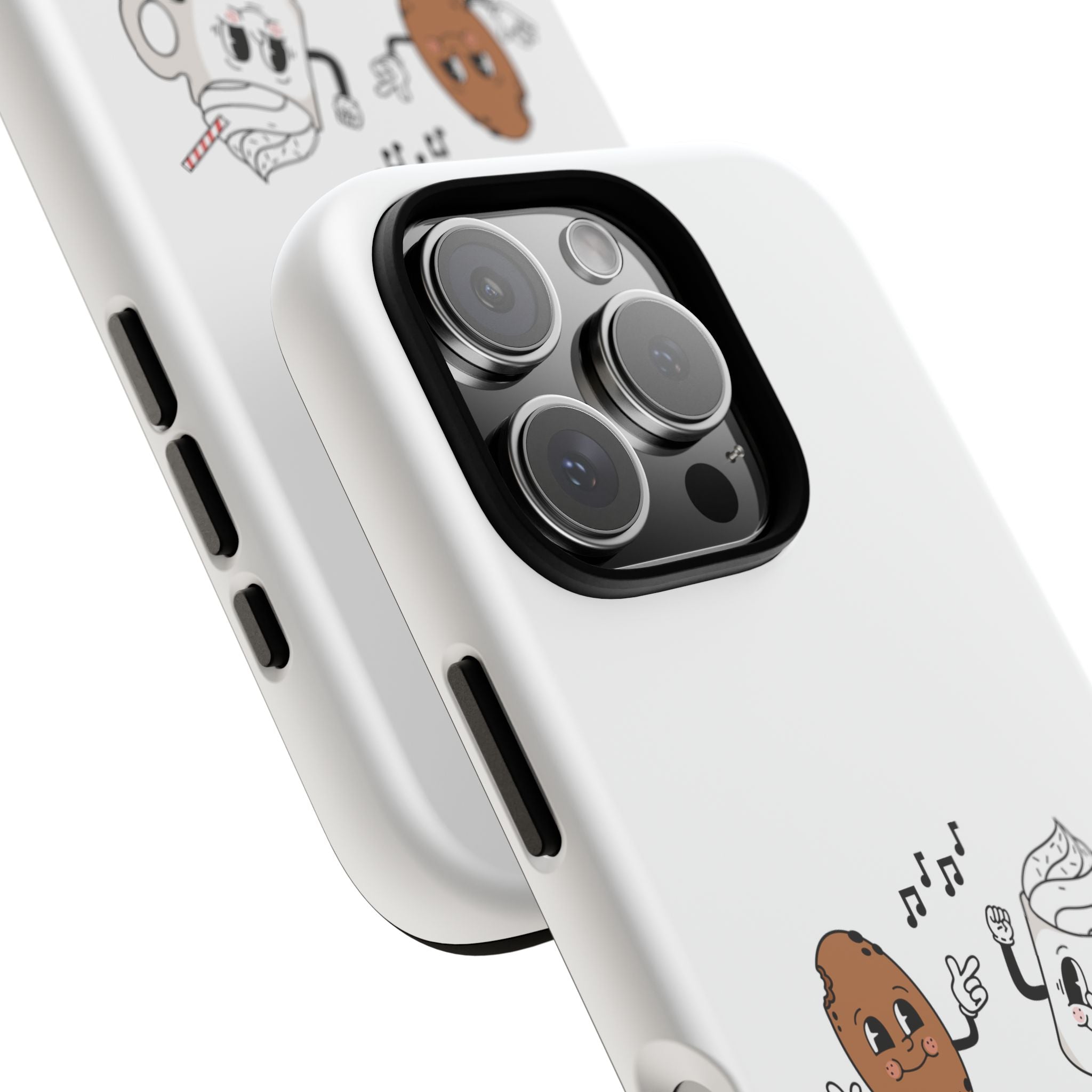 Phone Case — 'Best Friends' Coffee & Donut Cute Cartoon Protective Case