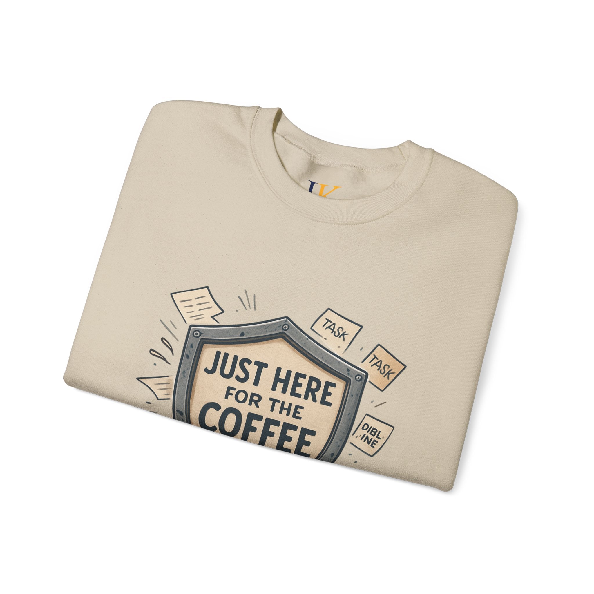 Coffee Crewneck Sweatshirt — "Just Here for the Coffee" Cozy Pullover