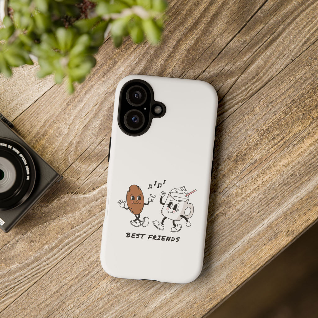 Phone Case — 'Best Friends' Coffee & Donut Cute Cartoon Protective Case