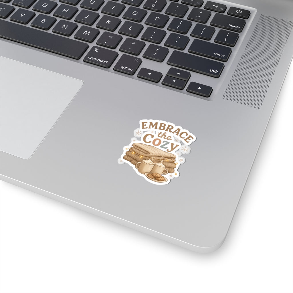 Cozy Hot Cocoa, Blankets & Cookies Kiss-Cut Sticker