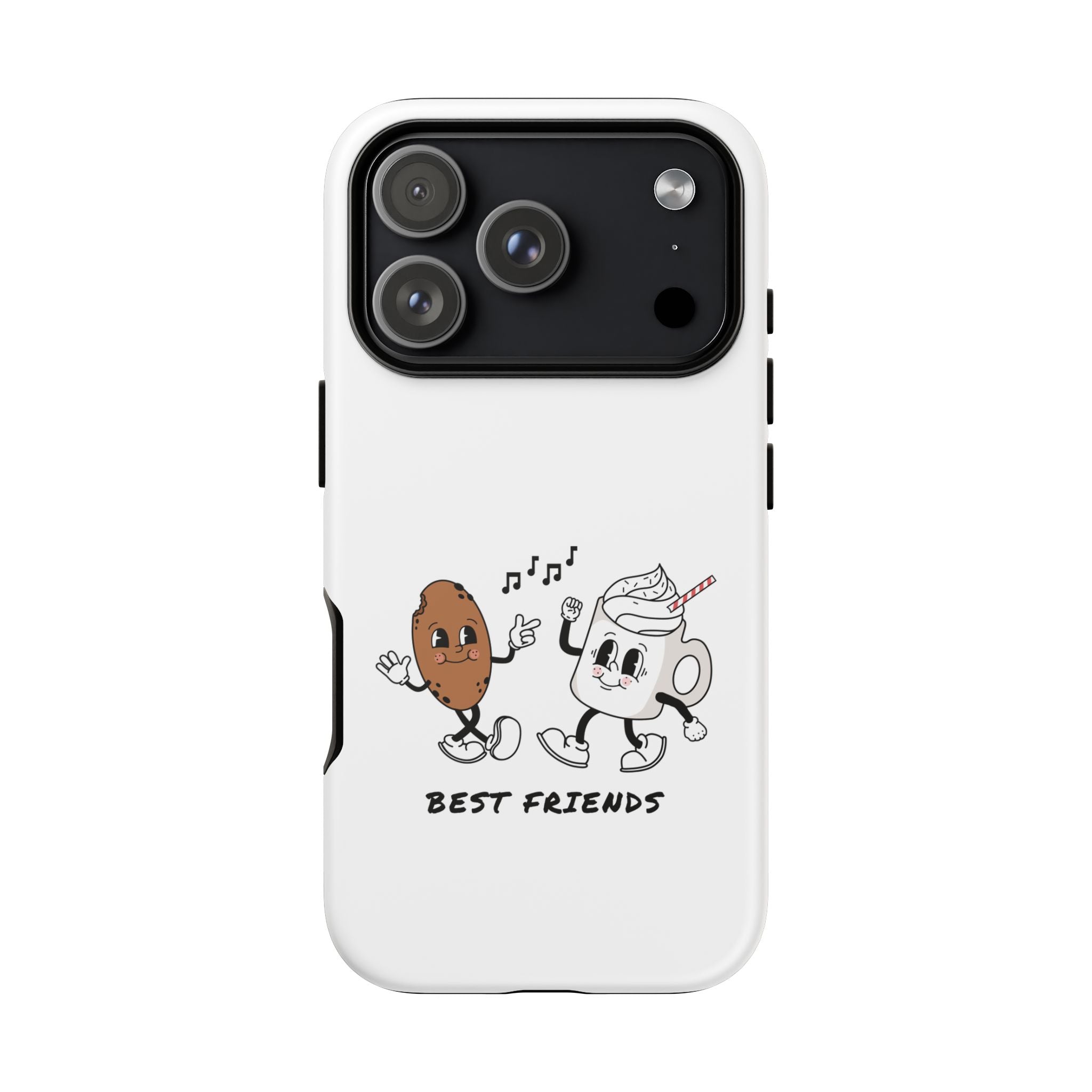 Phone Case — 'Best Friends' Coffee & Donut Cute Cartoon Protective Case