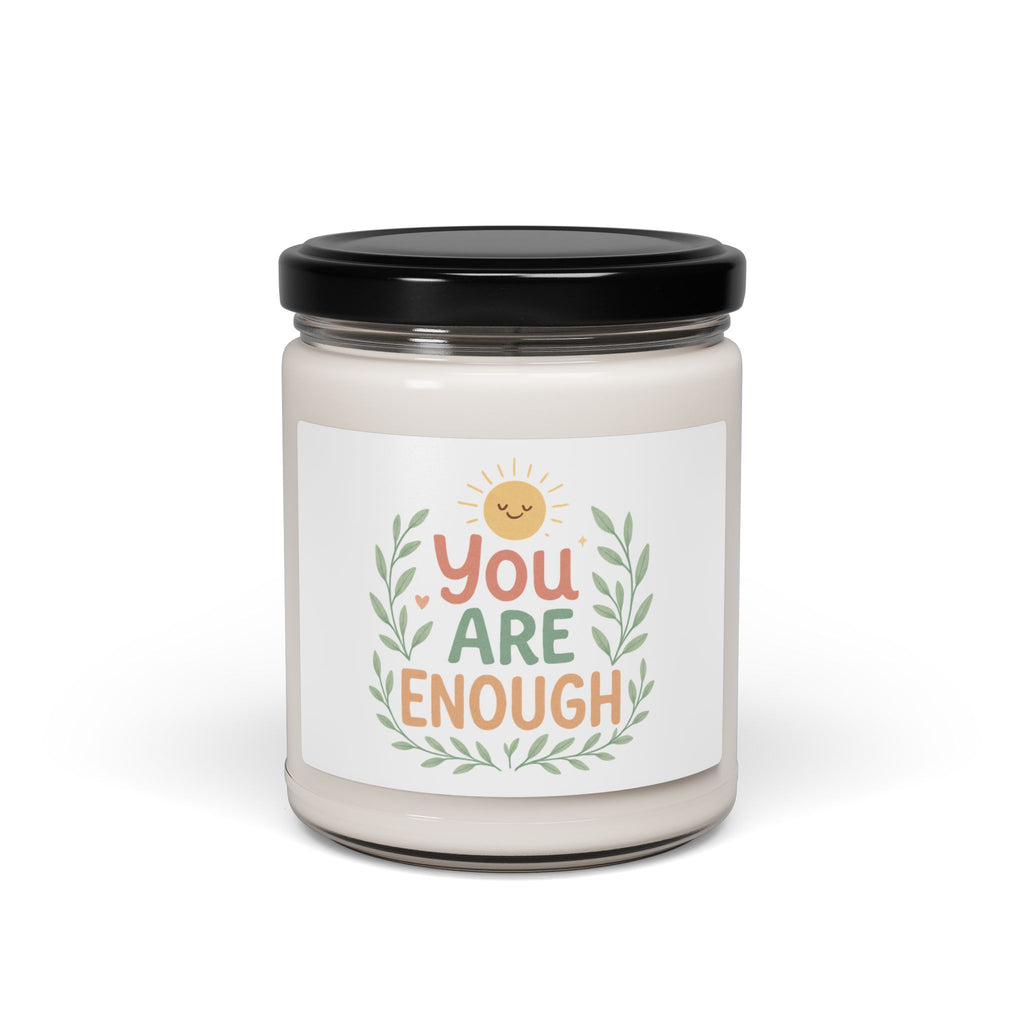 Soy Candle — "You Are Enough" Inspirational Scented Candle (9 oz)