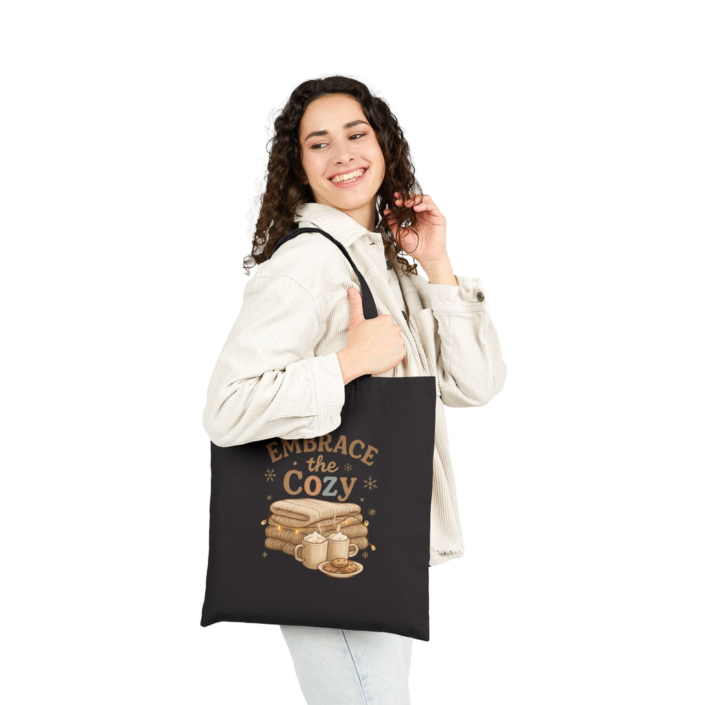 Canvas Tote Bag - &quot;Embrace the Cozy&quot; Pancakes &amp; Syrup Market Tote