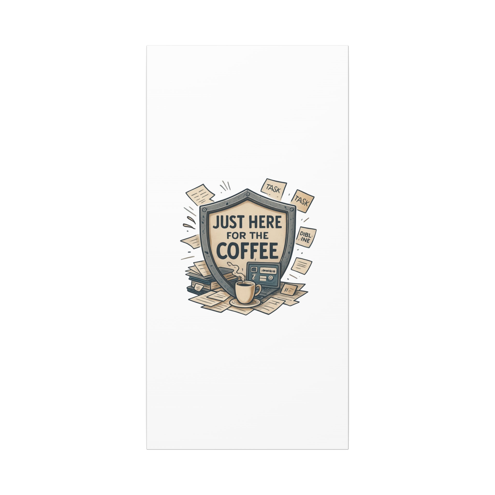Just Here for the Coffee Canvas Wall Art — Funny Office Coffee Decor