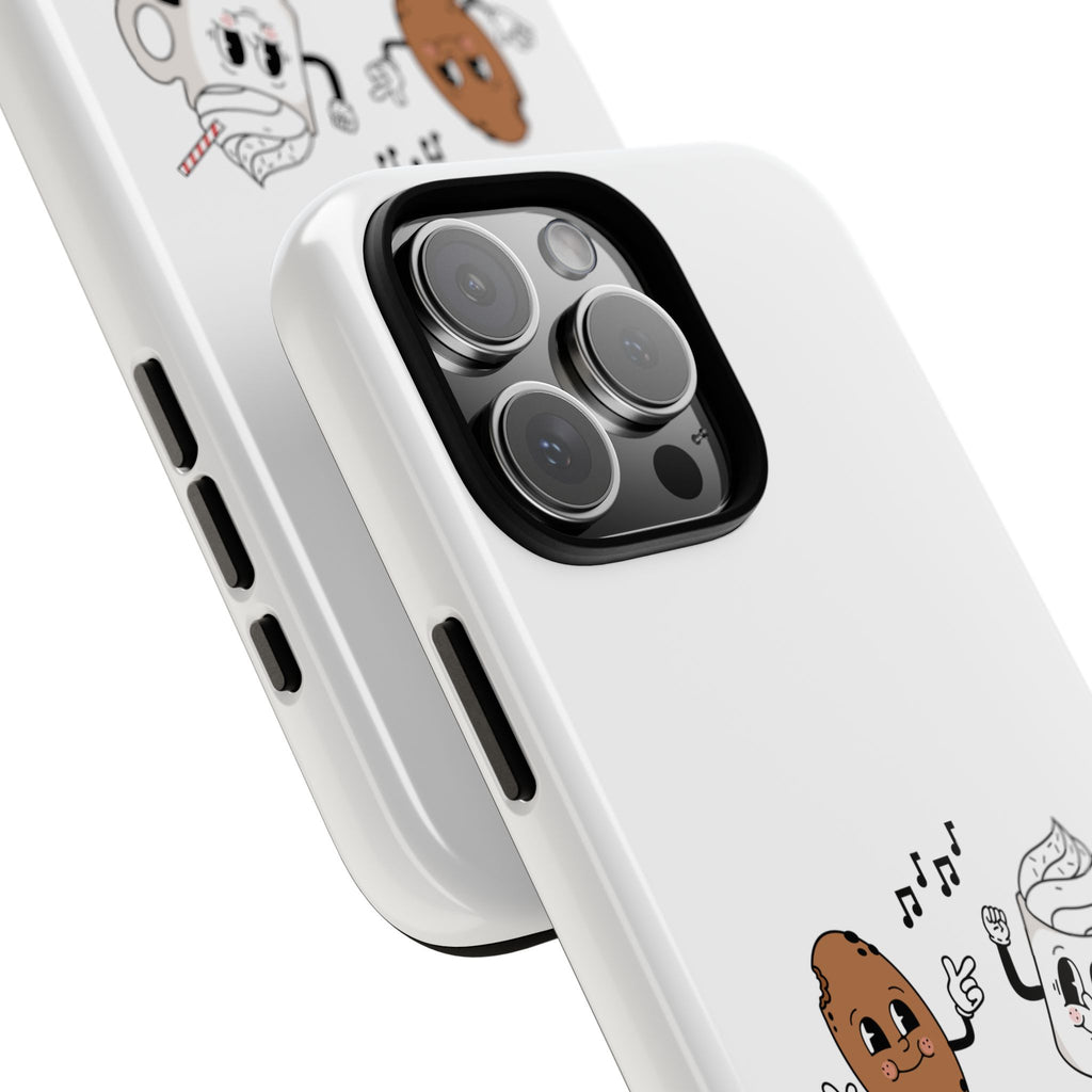 Phone Case — 'Best Friends' Coffee & Donut Cute Cartoon Protective Case