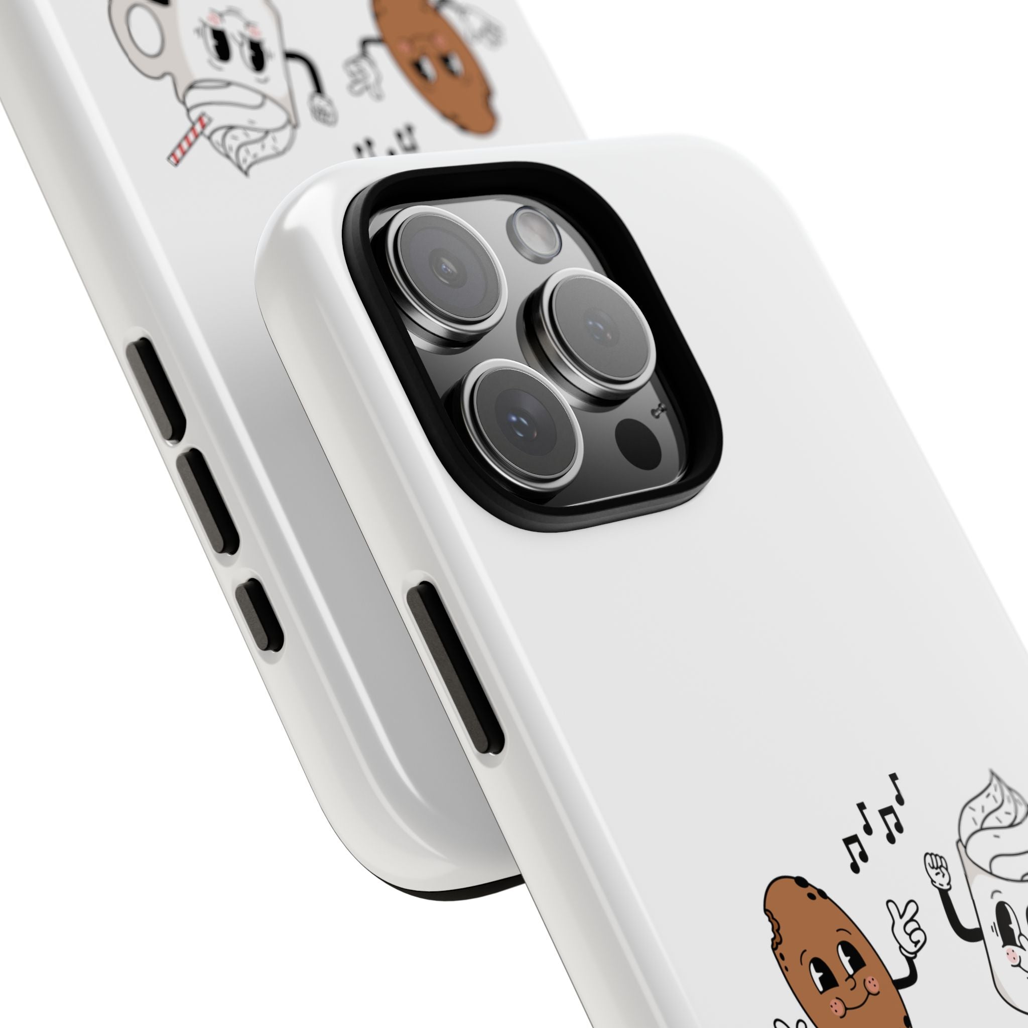 Phone Case — 'Best Friends' Coffee & Donut Cute Cartoon Protective Case