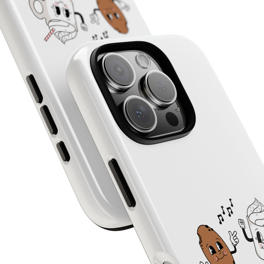 Phone Case — 'Best Friends' Coffee & Donut Cute Cartoon Protective Case