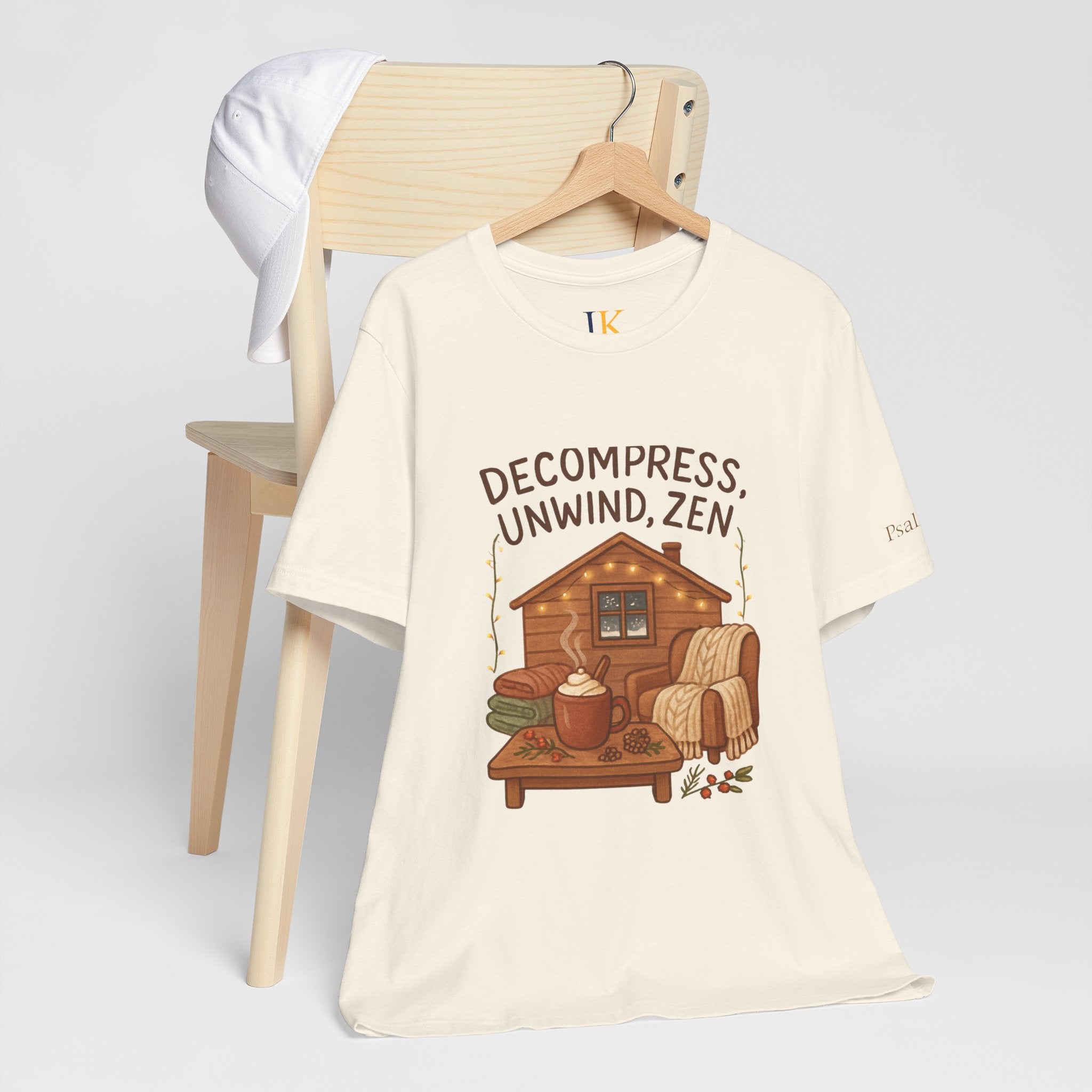 Decompress Unwind Zen T-Shirt — Cozy Cabin Relaxation Tee