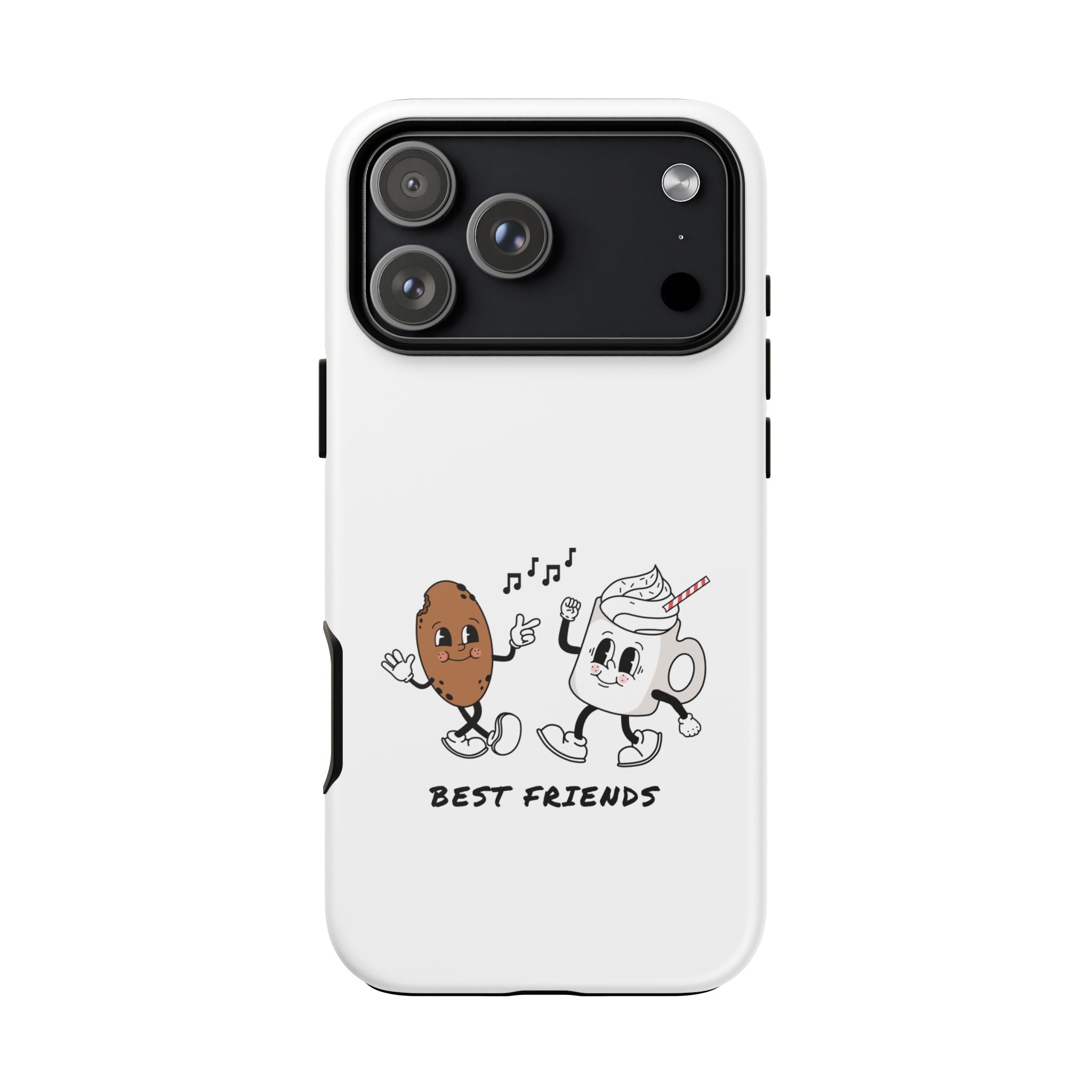 Phone Case — 'Best Friends' Coffee & Donut Cute Cartoon Protective Case
