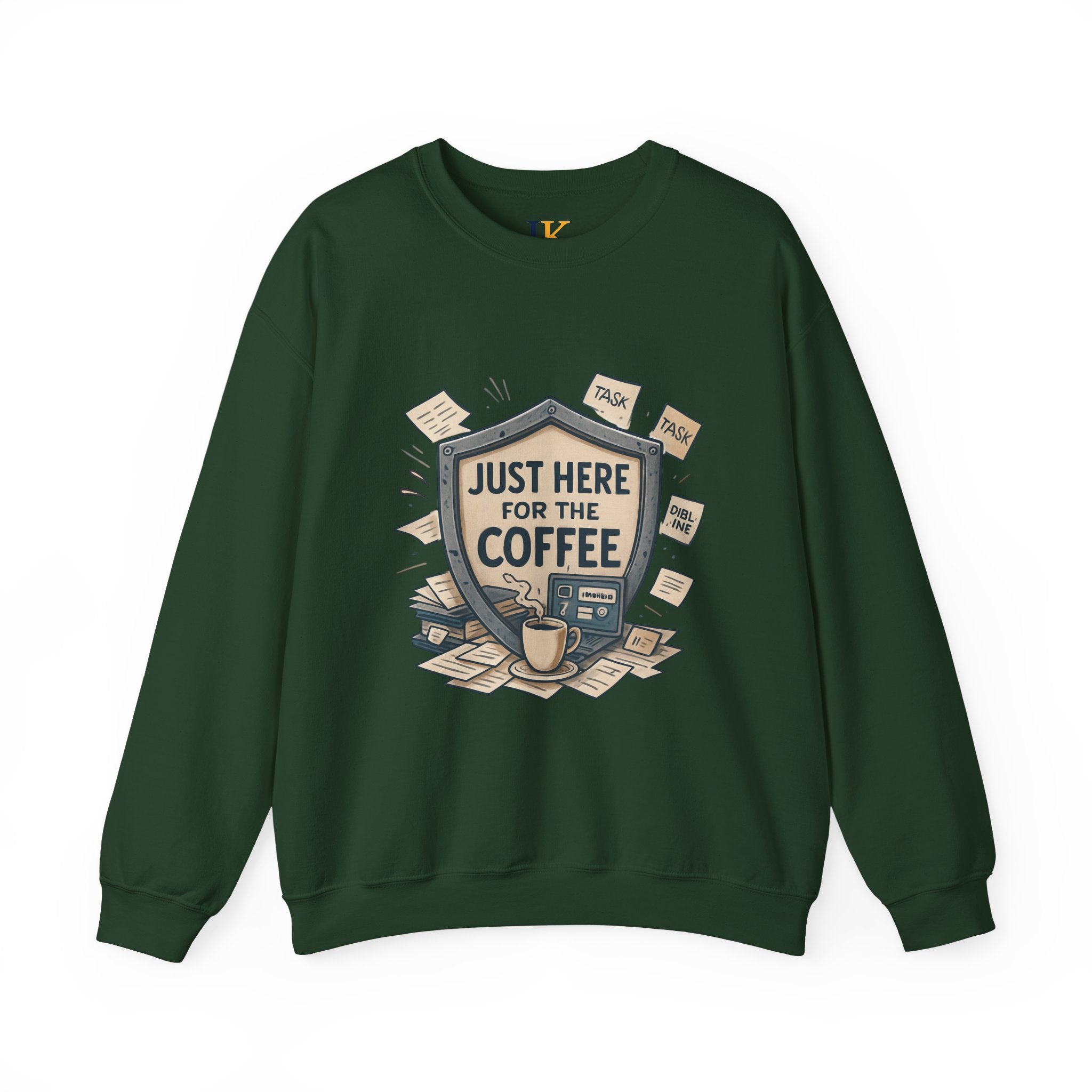 Coffee Crewneck Sweatshirt — "Just Here for the Coffee" Cozy Pullover