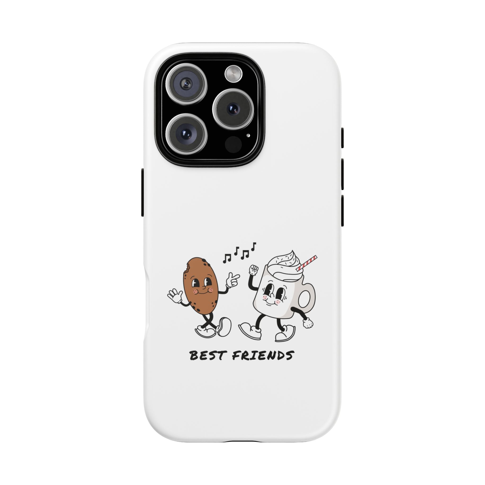 Phone Case — 'Best Friends' Coffee & Donut Cute Cartoon Protective Case