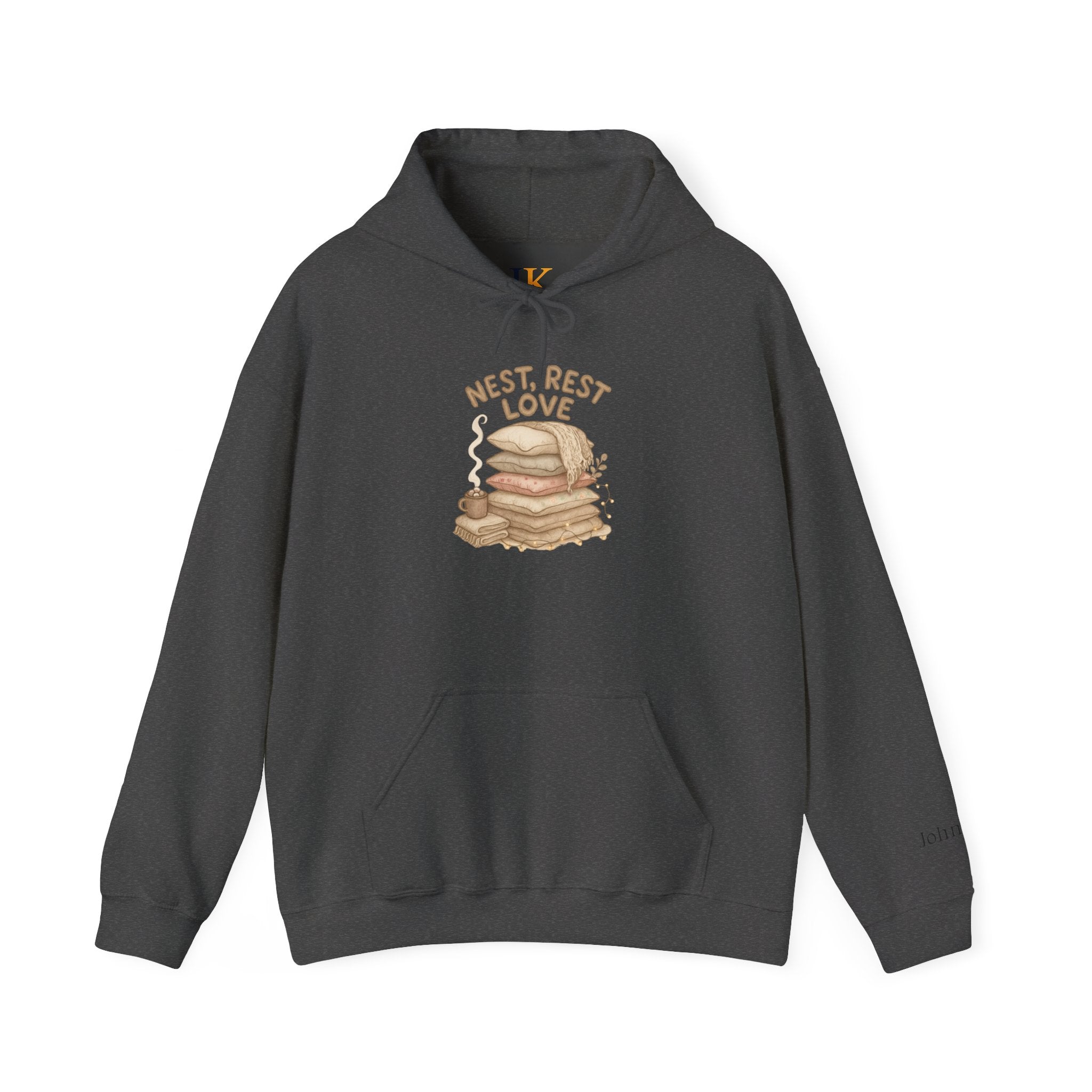 Pancake Stack Unisex Hoodie - 'Nest, Rest, Love'