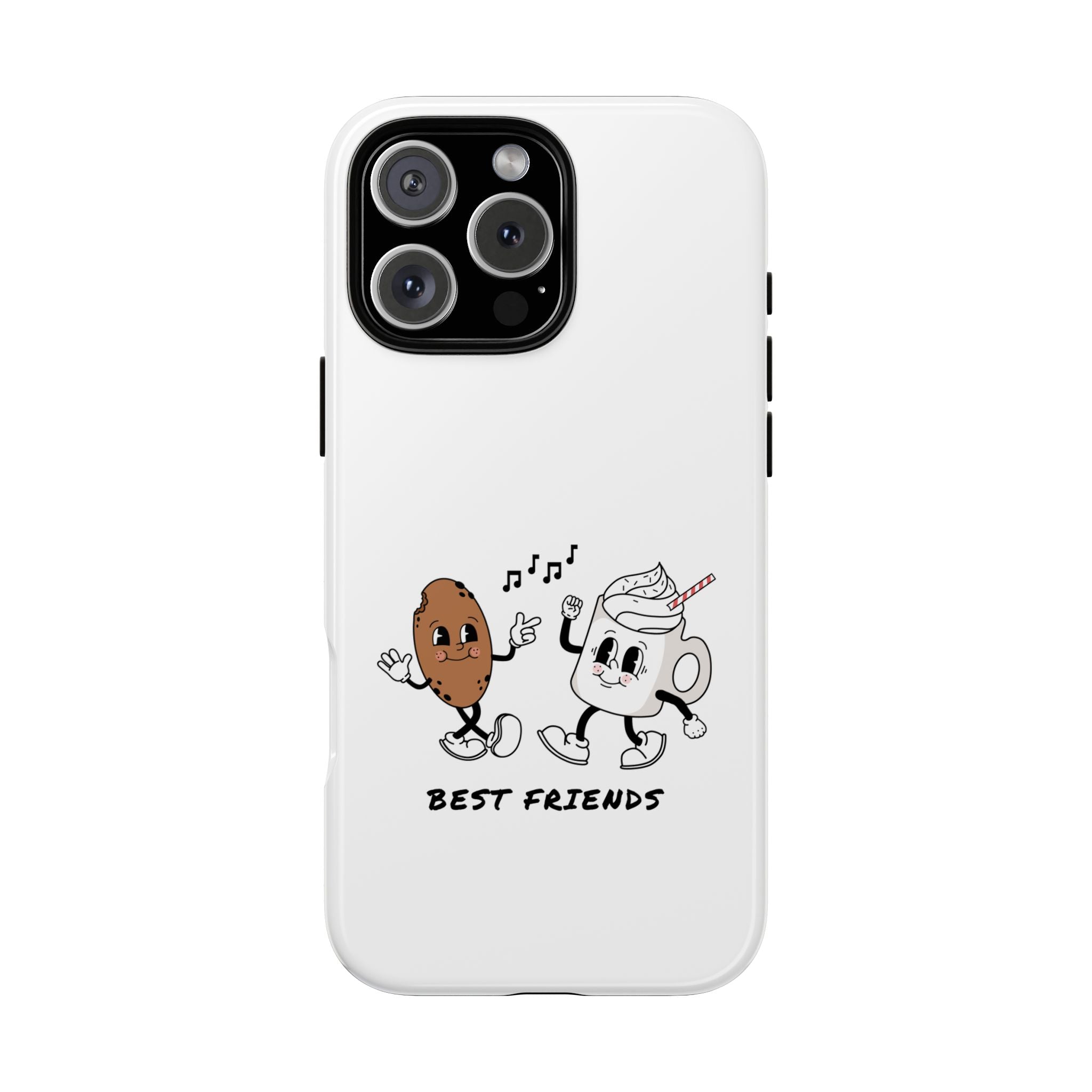 Phone Case — 'Best Friends' Coffee & Donut Cute Cartoon Protective Case