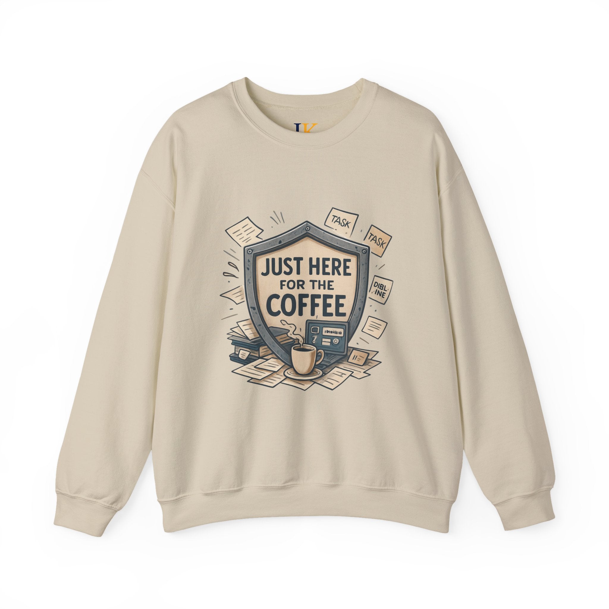 Coffee Crewneck Sweatshirt — "Just Here for the Coffee" Cozy Pullover