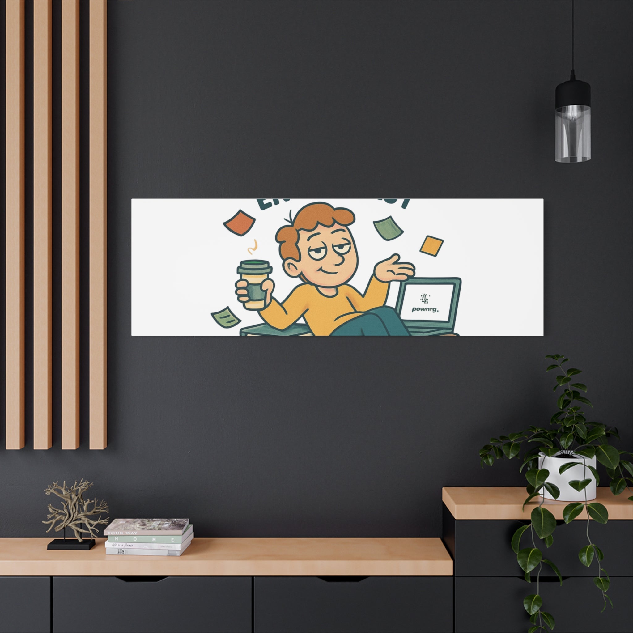 Burnout Enthusiast Canvas Print — Funny Office Wall Art for Overworked Professionals