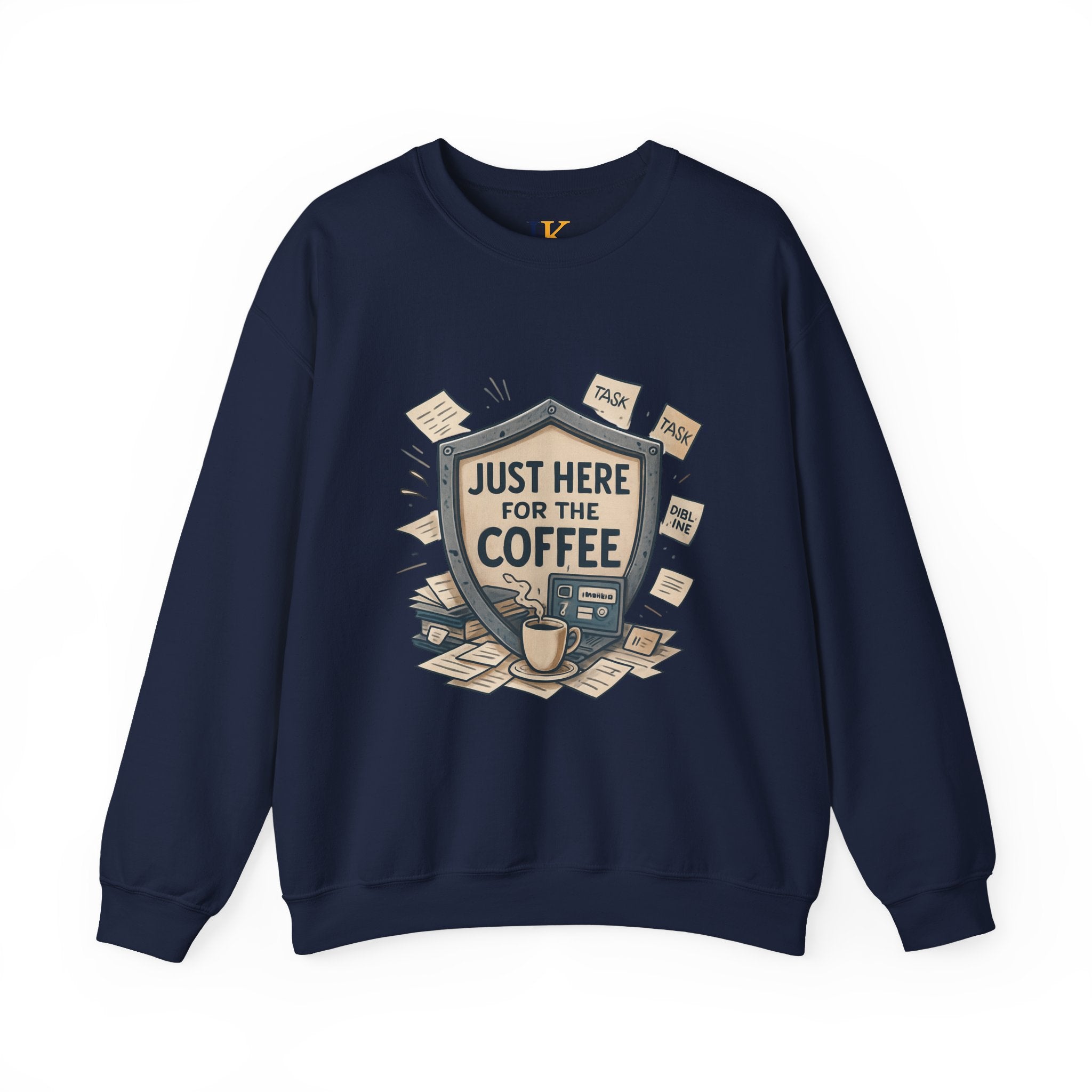 Coffee Crewneck Sweatshirt — "Just Here for the Coffee" Cozy Pullover
