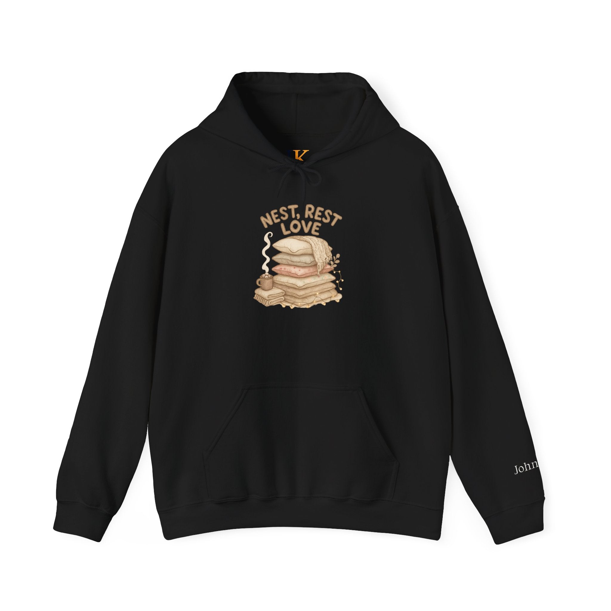 Pancake Stack Unisex Hoodie - 'Nest, Rest, Love'
