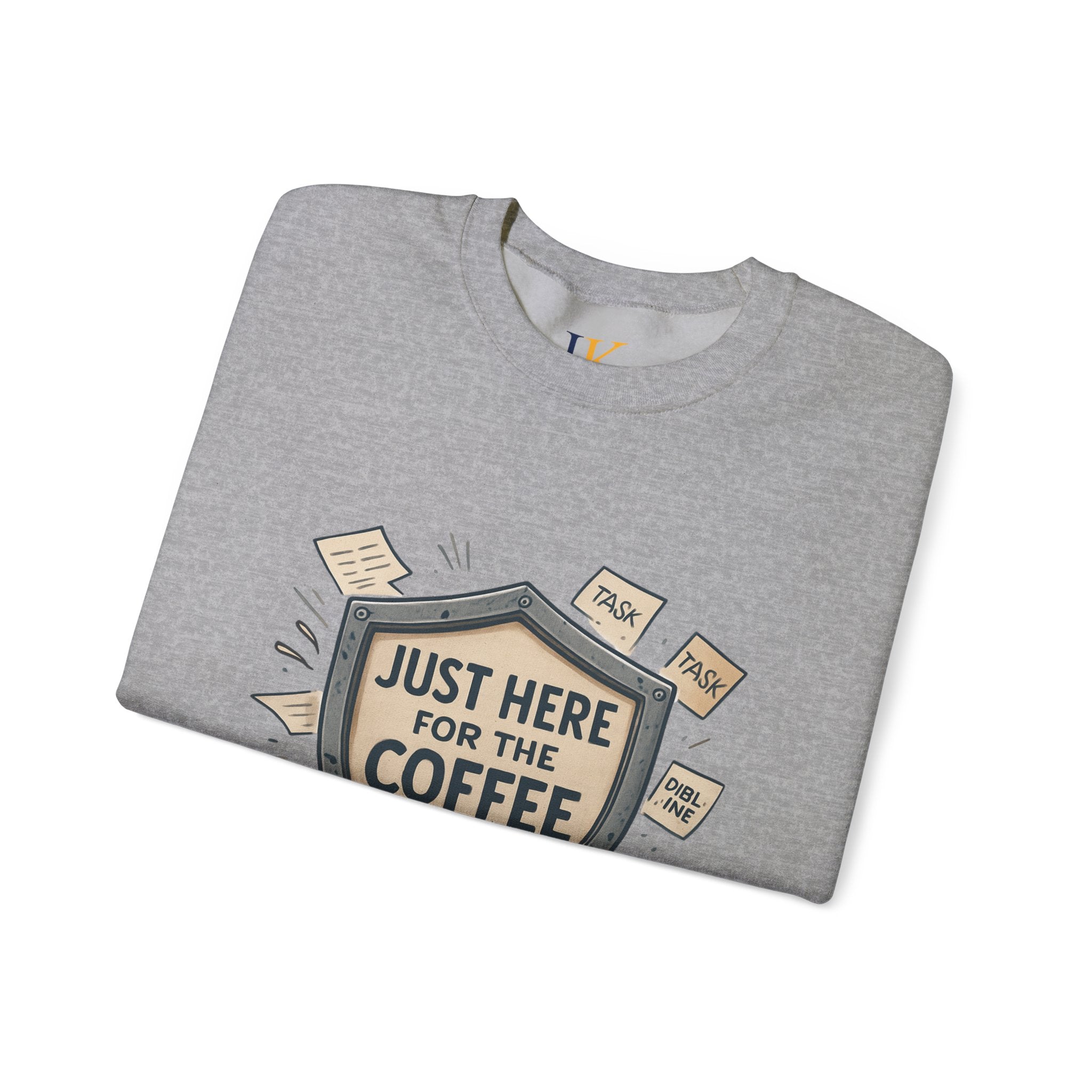 Coffee Crewneck Sweatshirt — "Just Here for the Coffee" Cozy Pullover