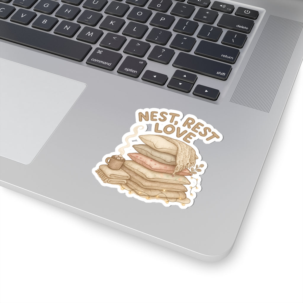 Cozy Nest Rest Love Sticker - Kiss-Cut