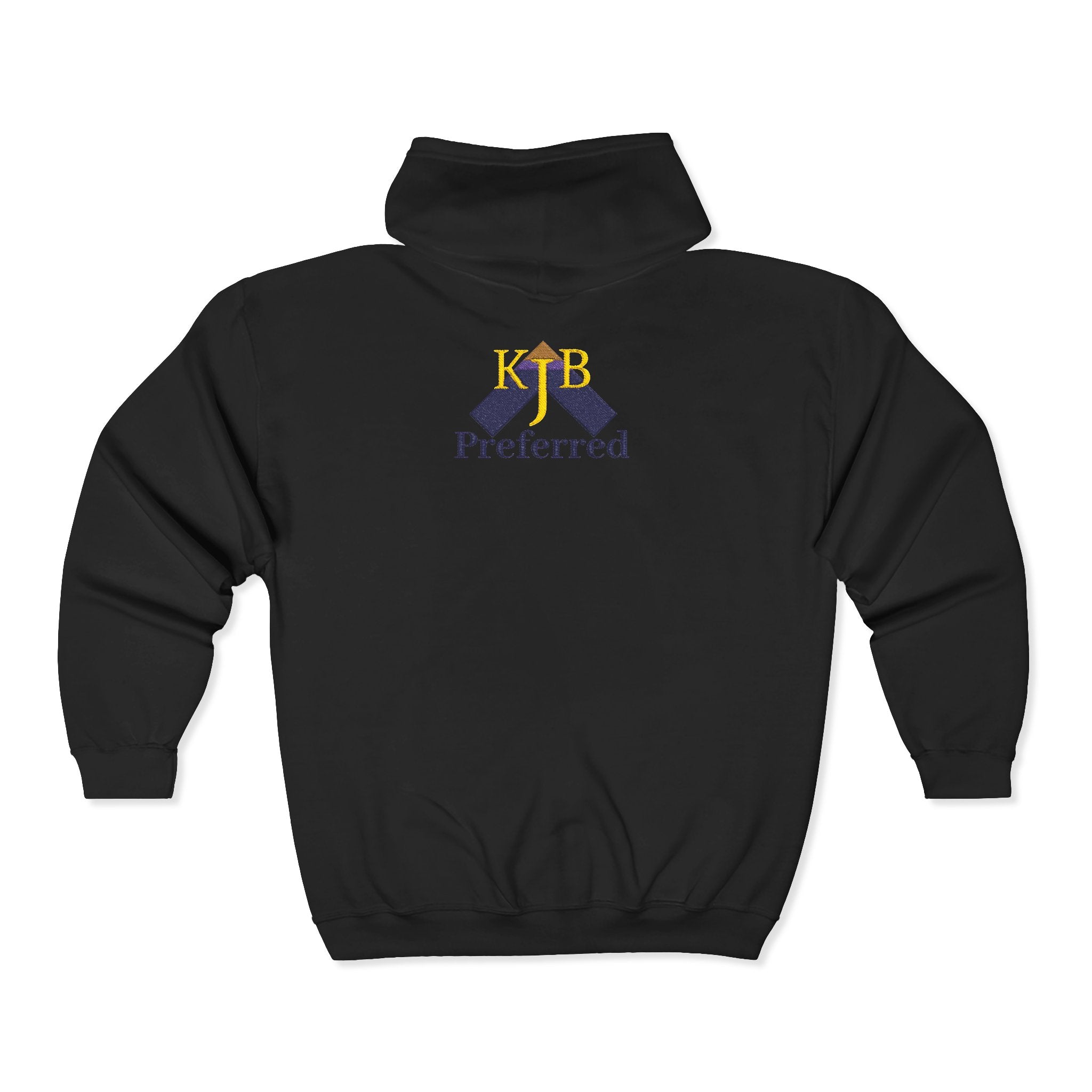 JK | KjB Preferred Full-Zip Hoodie — Embroidered Initials College-Style Jacket