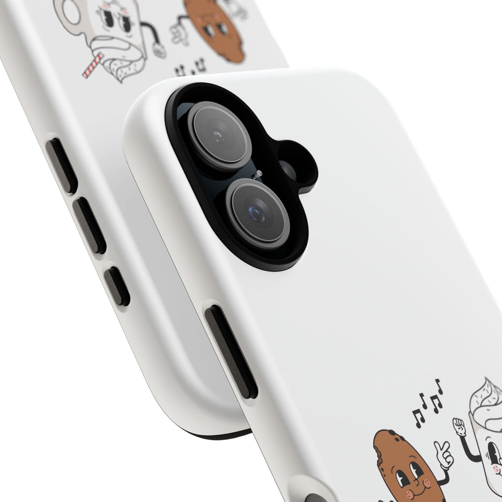 Phone Case — 'Best Friends' Coffee & Donut Cute Cartoon Protective Case