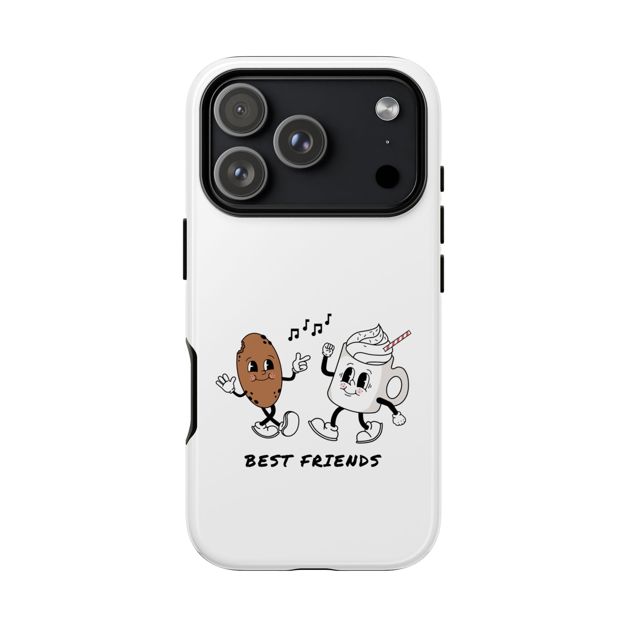 Phone Case — 'Best Friends' Coffee & Donut Cute Cartoon Protective Case
