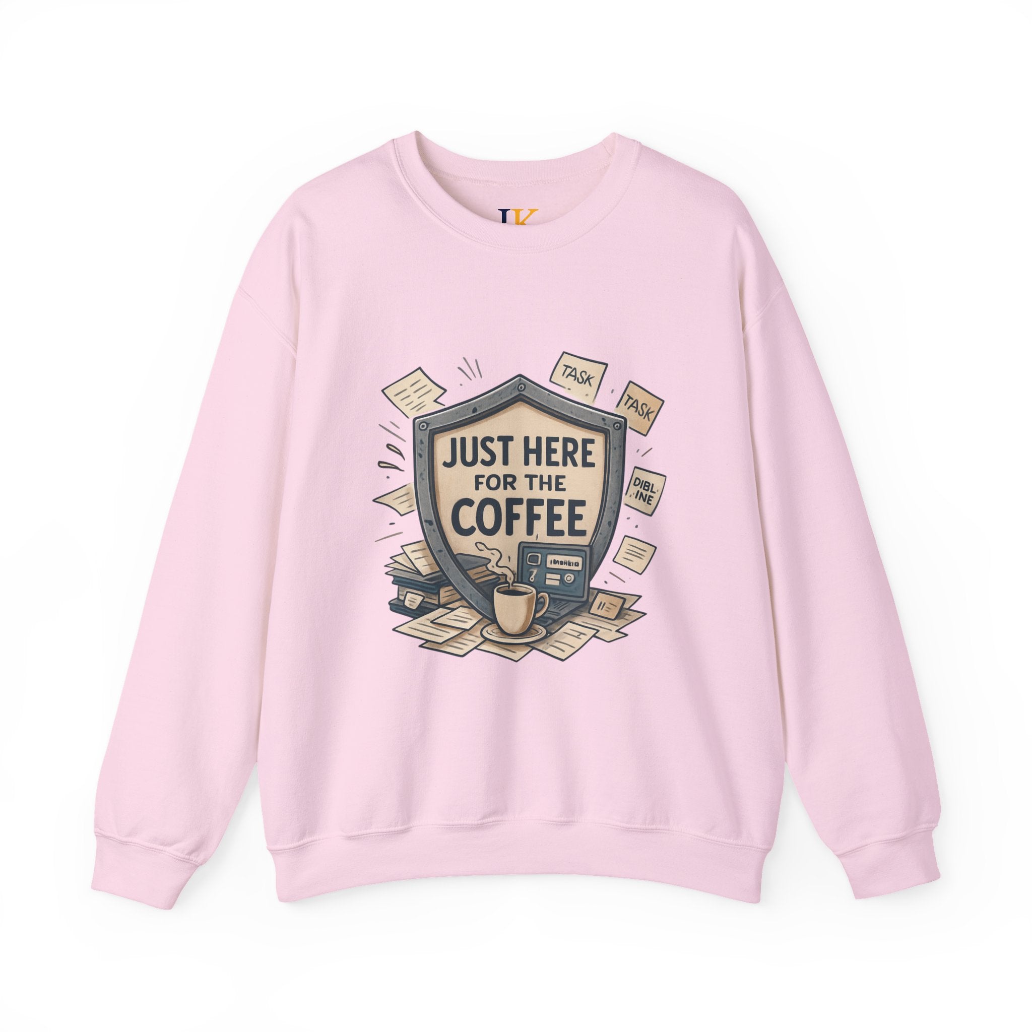 Coffee Crewneck Sweatshirt — "Just Here for the Coffee" Cozy Pullover