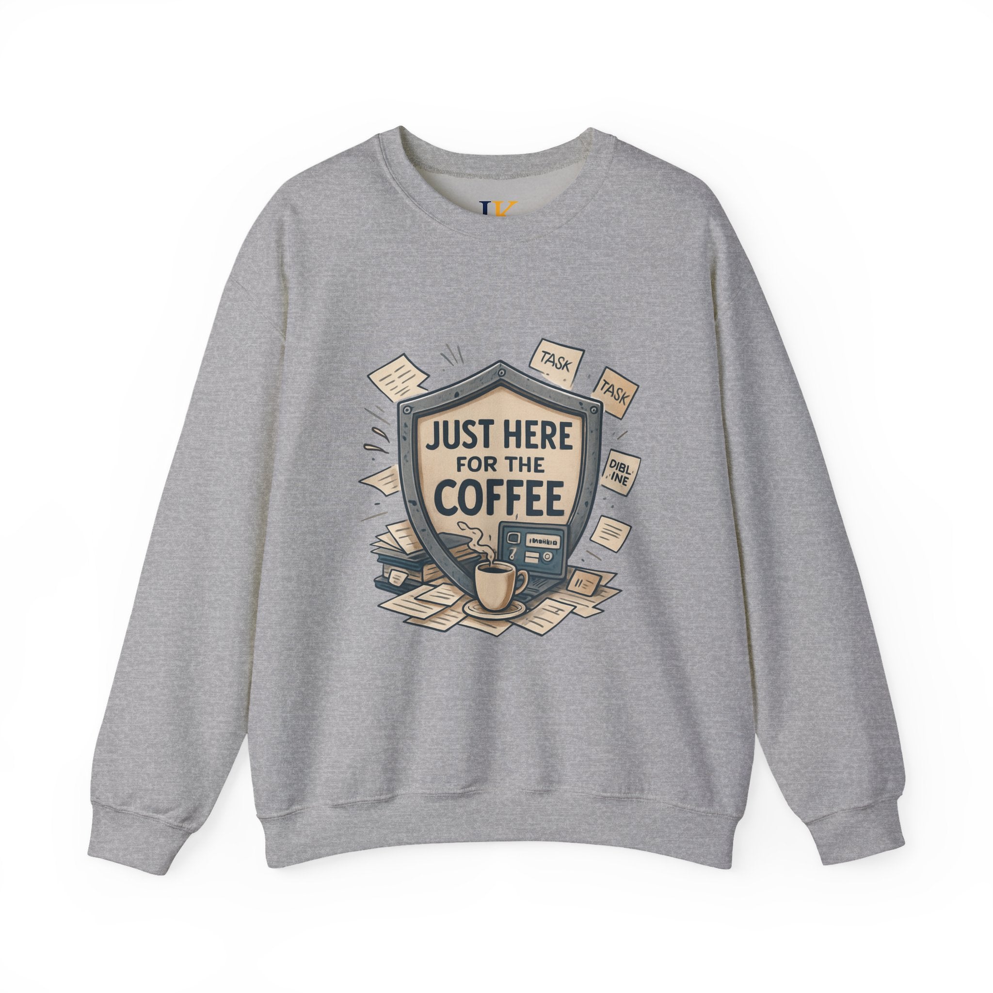 Coffee Crewneck Sweatshirt — "Just Here for the Coffee" Cozy Pullover