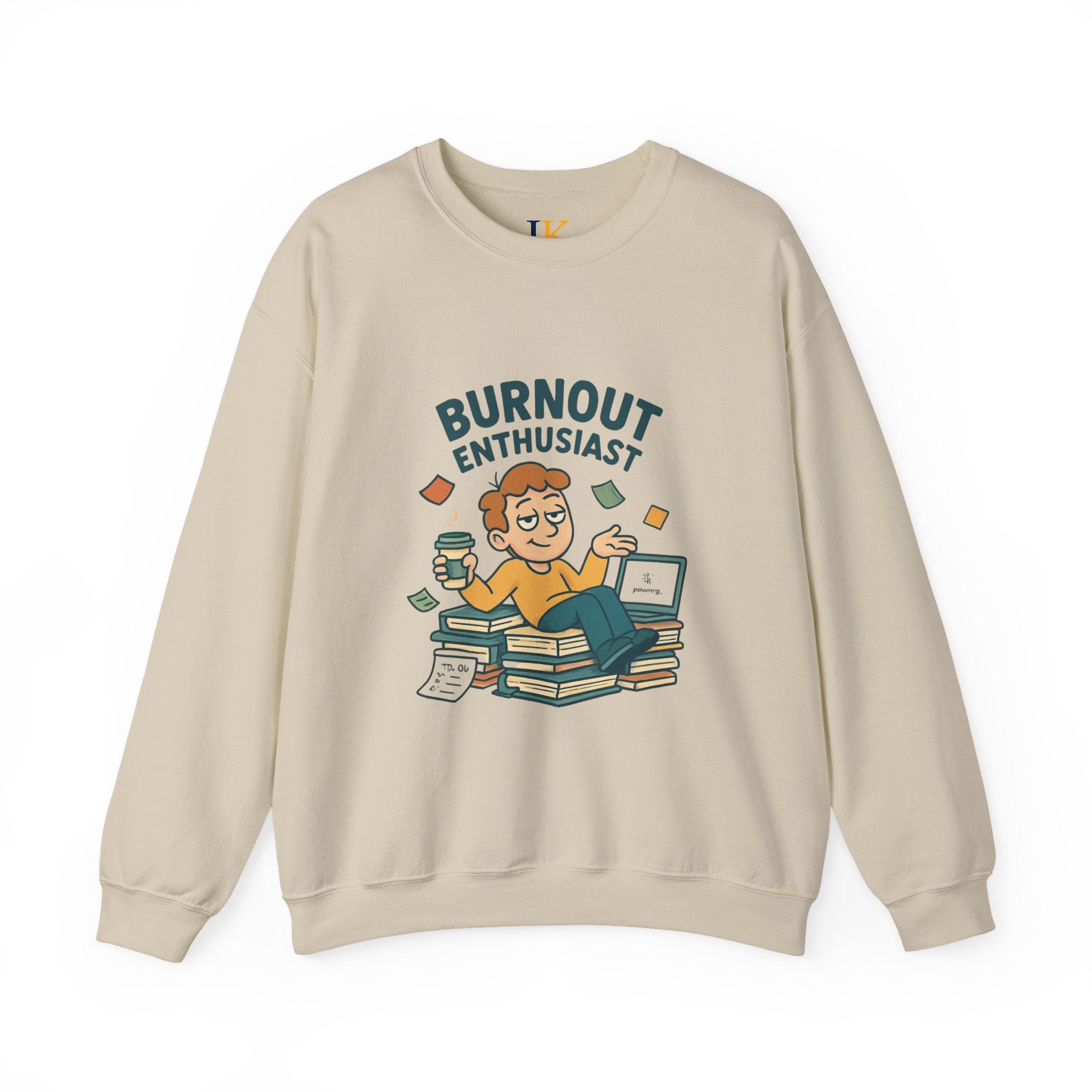 Burnout Enthusiast Sweatshirt — Funny Work Stress Crewneck