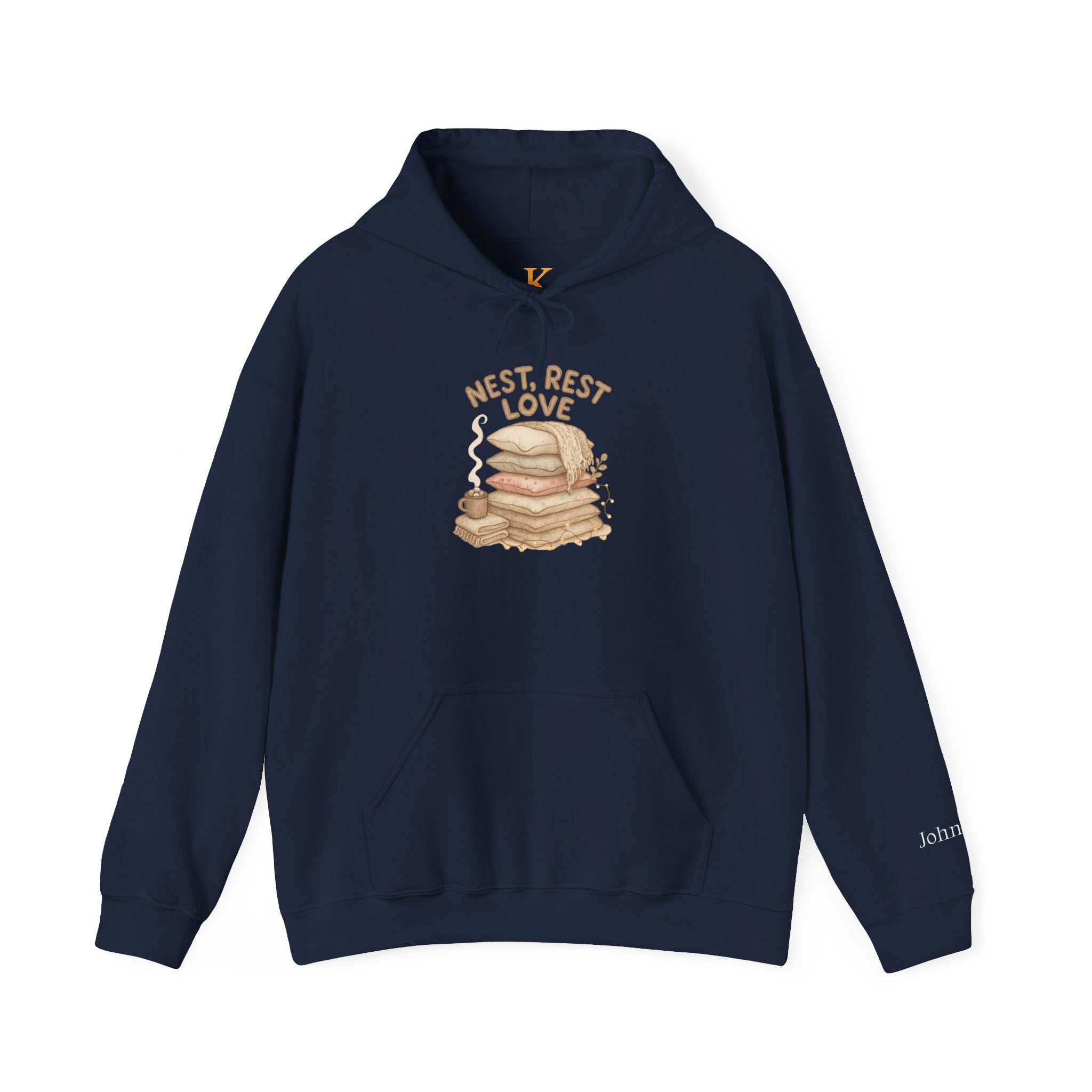 Pancake Stack Unisex Hoodie - 'Nest, Rest, Love'