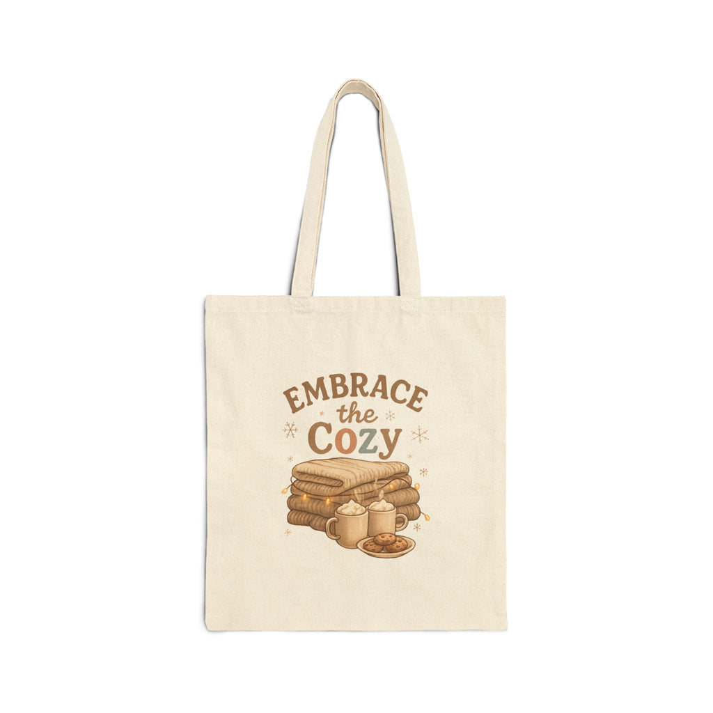 Canvas Tote Bag - &quot;Embrace the Cozy&quot; Pancakes &amp; Syrup Market Tote