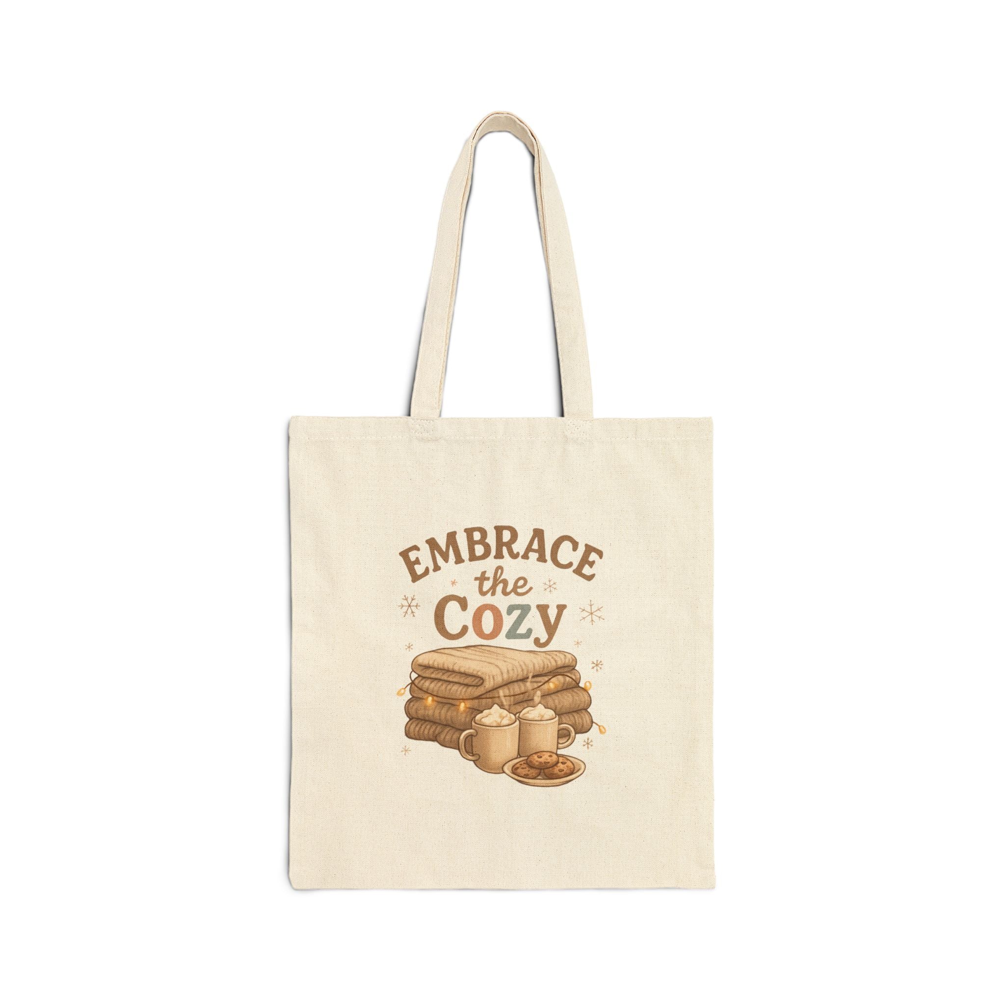 Canvas Tote Bag - &quot;Embrace the Cozy&quot; Pancakes &amp; Syrup Market Tote