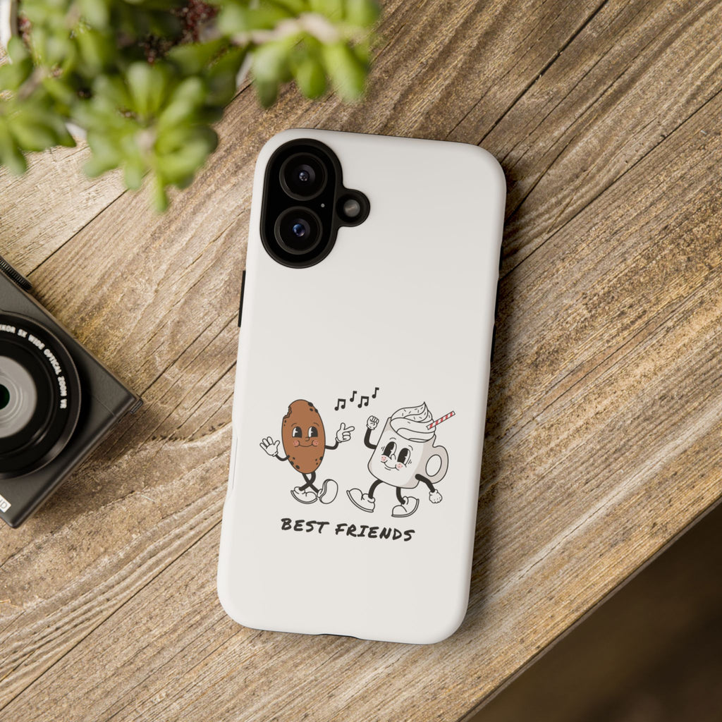 Phone Case — 'Best Friends' Coffee & Donut Cute Cartoon Protective Case