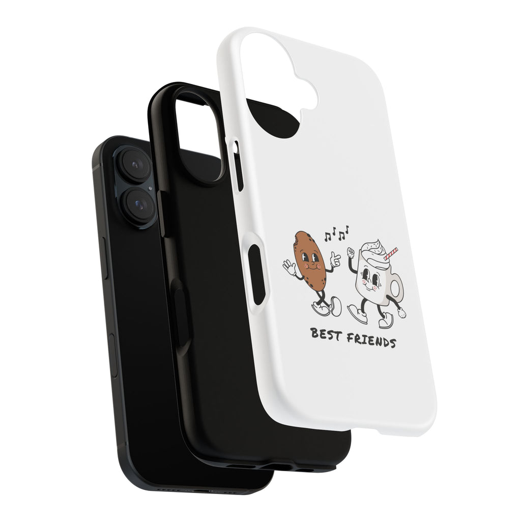 Phone Case — 'Best Friends' Coffee & Donut Cute Cartoon Protective Case
