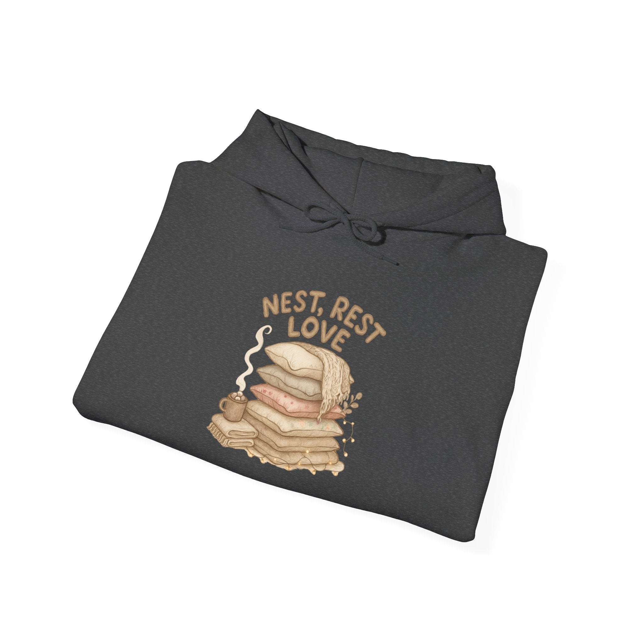 Pancake Stack Unisex Hoodie - 'Nest, Rest, Love'