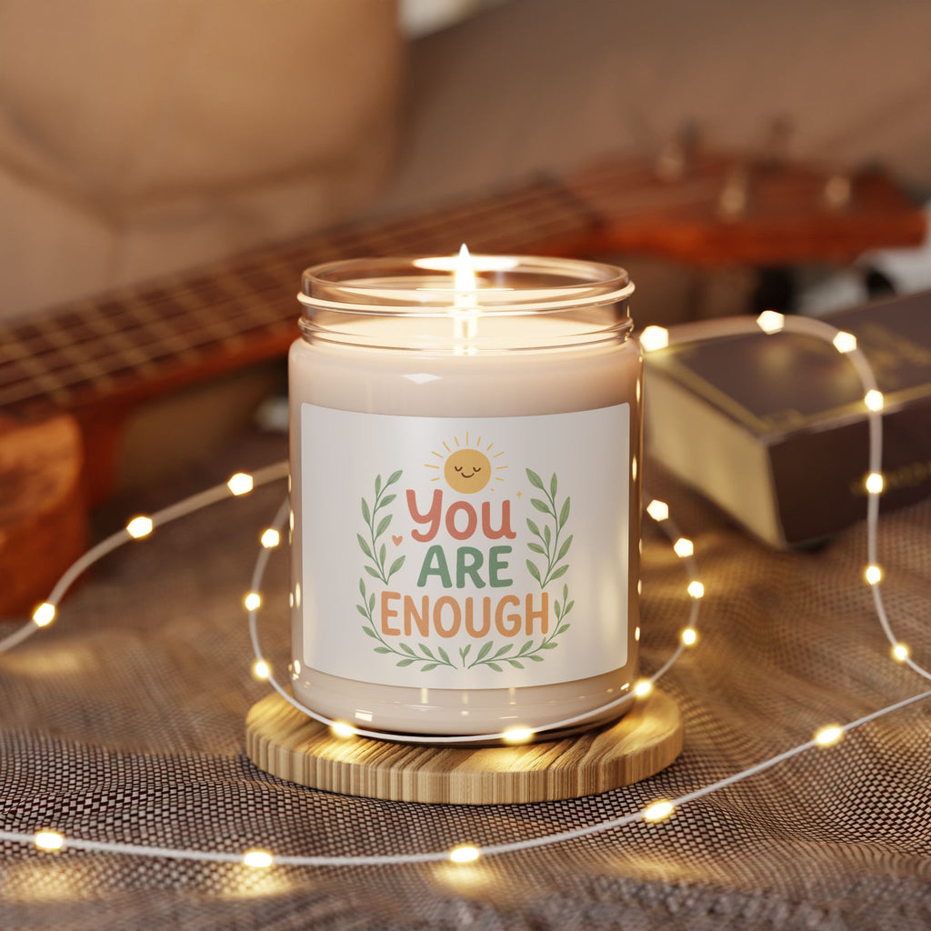Soy Candle — "You Are Enough" Inspirational Scented Candle (9 oz)