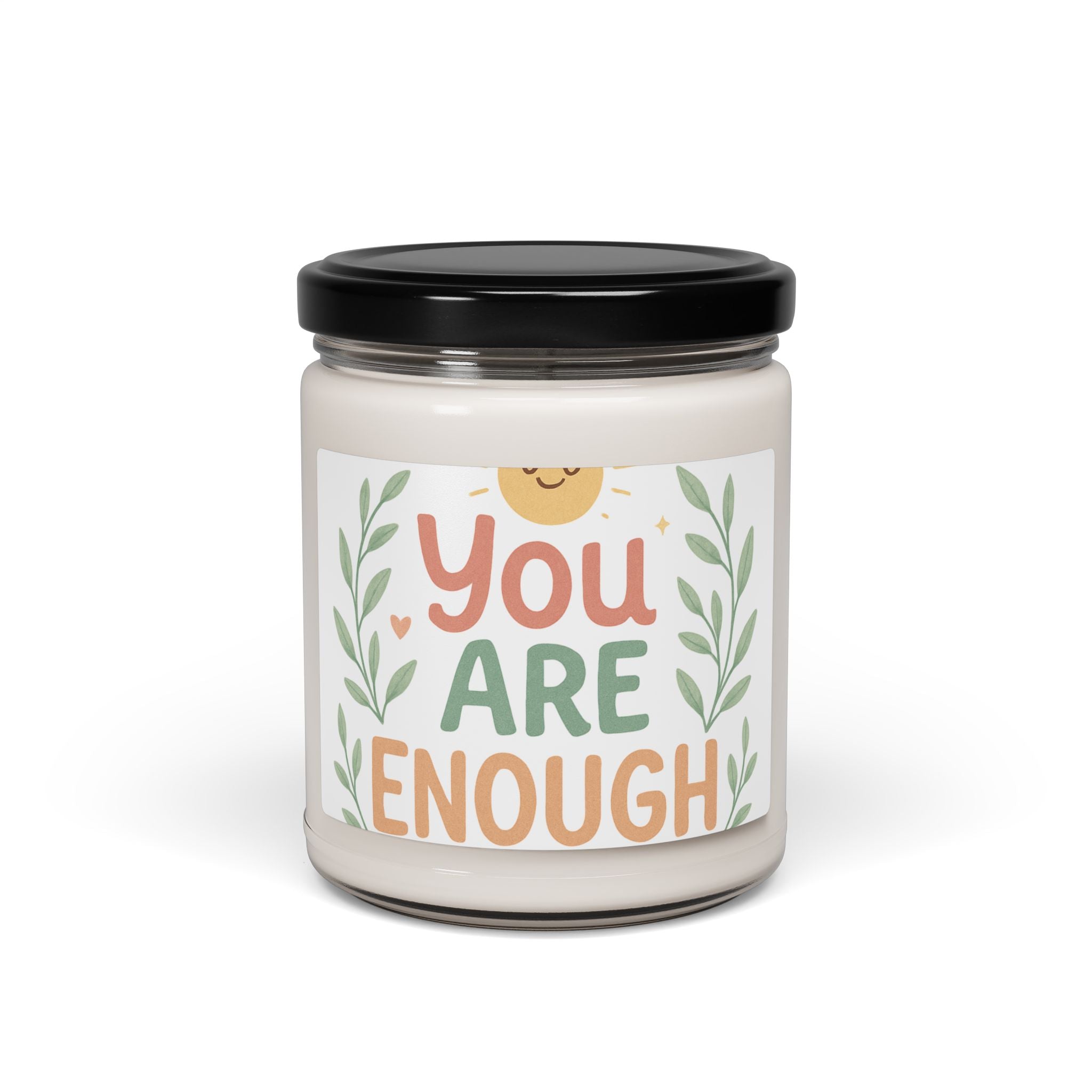 Soy Candle — "You Are Enough" Inspirational Scented Candle (9 oz)