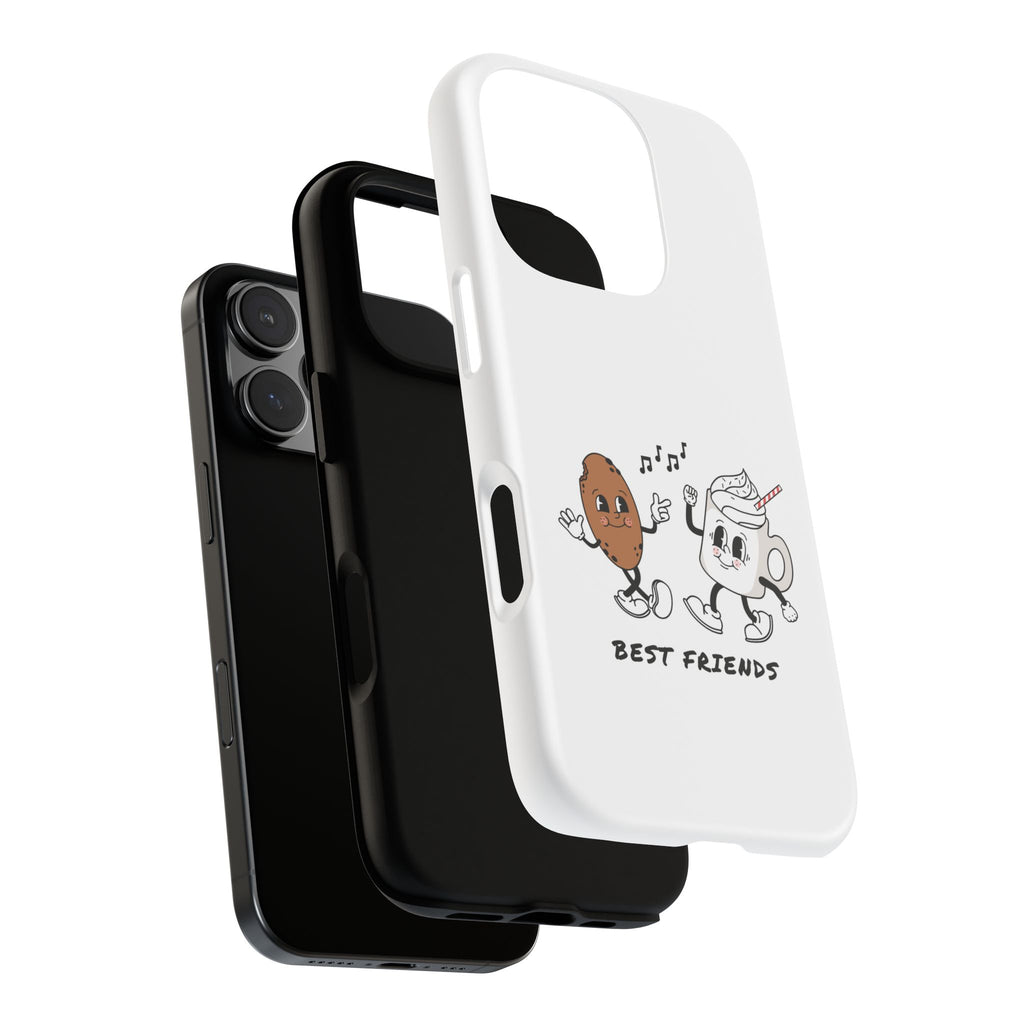 Phone Case — 'Best Friends' Coffee & Donut Cute Cartoon Protective Case