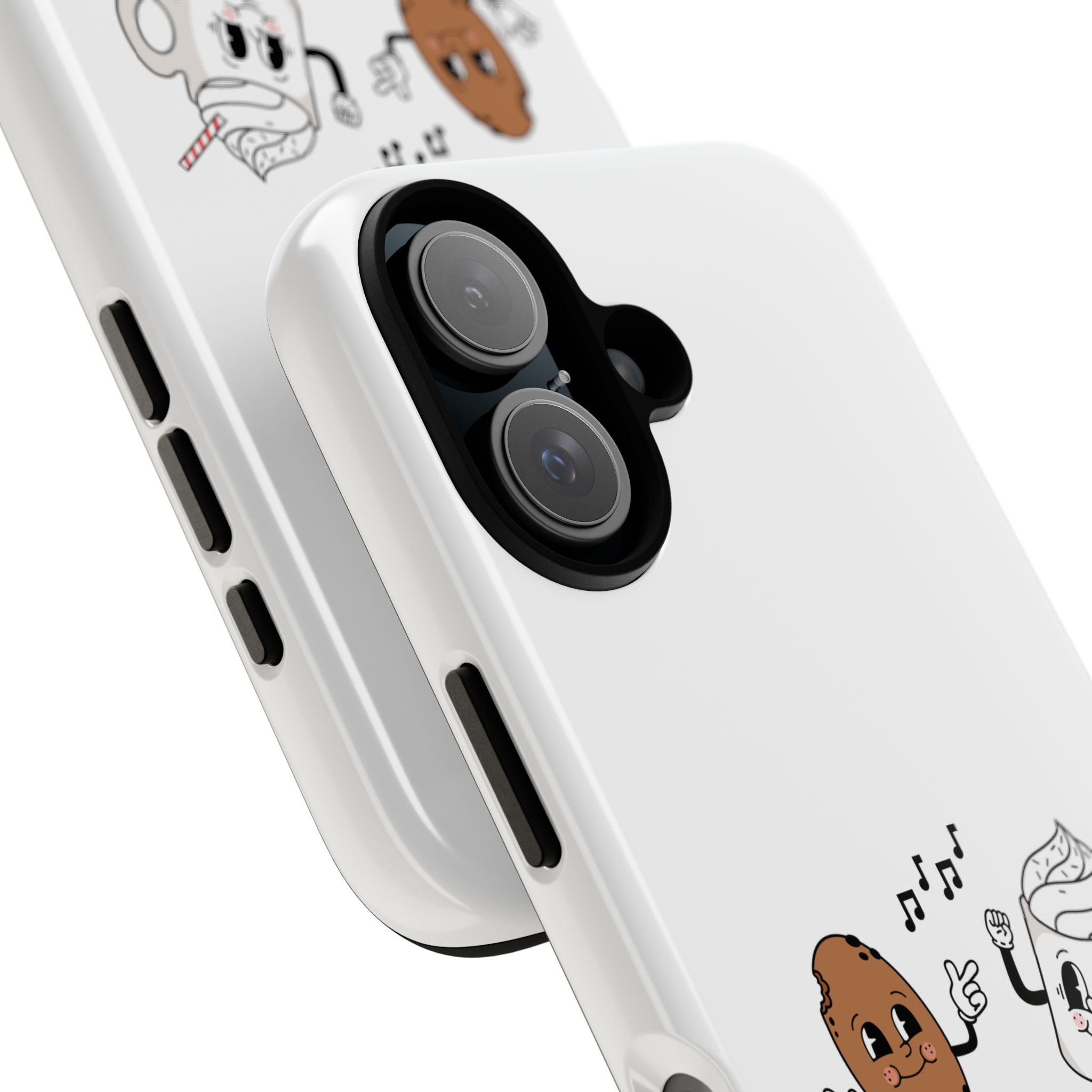 Phone Case — 'Best Friends' Coffee & Donut Cute Cartoon Protective Case