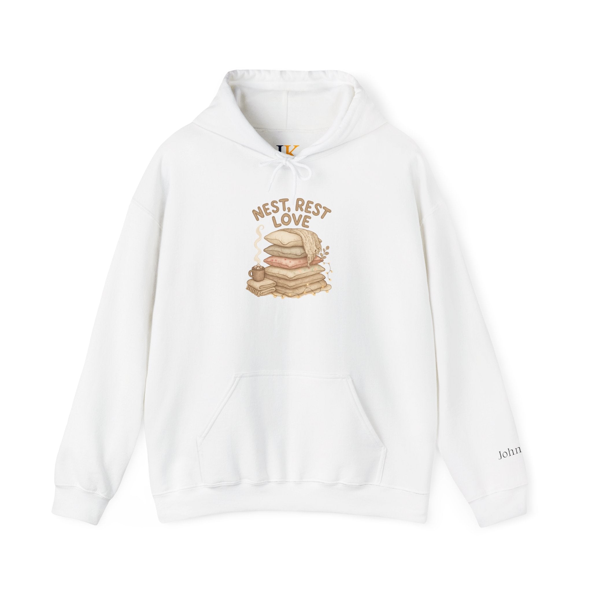 Pancake Stack Unisex Hoodie - 'Nest, Rest, Love'