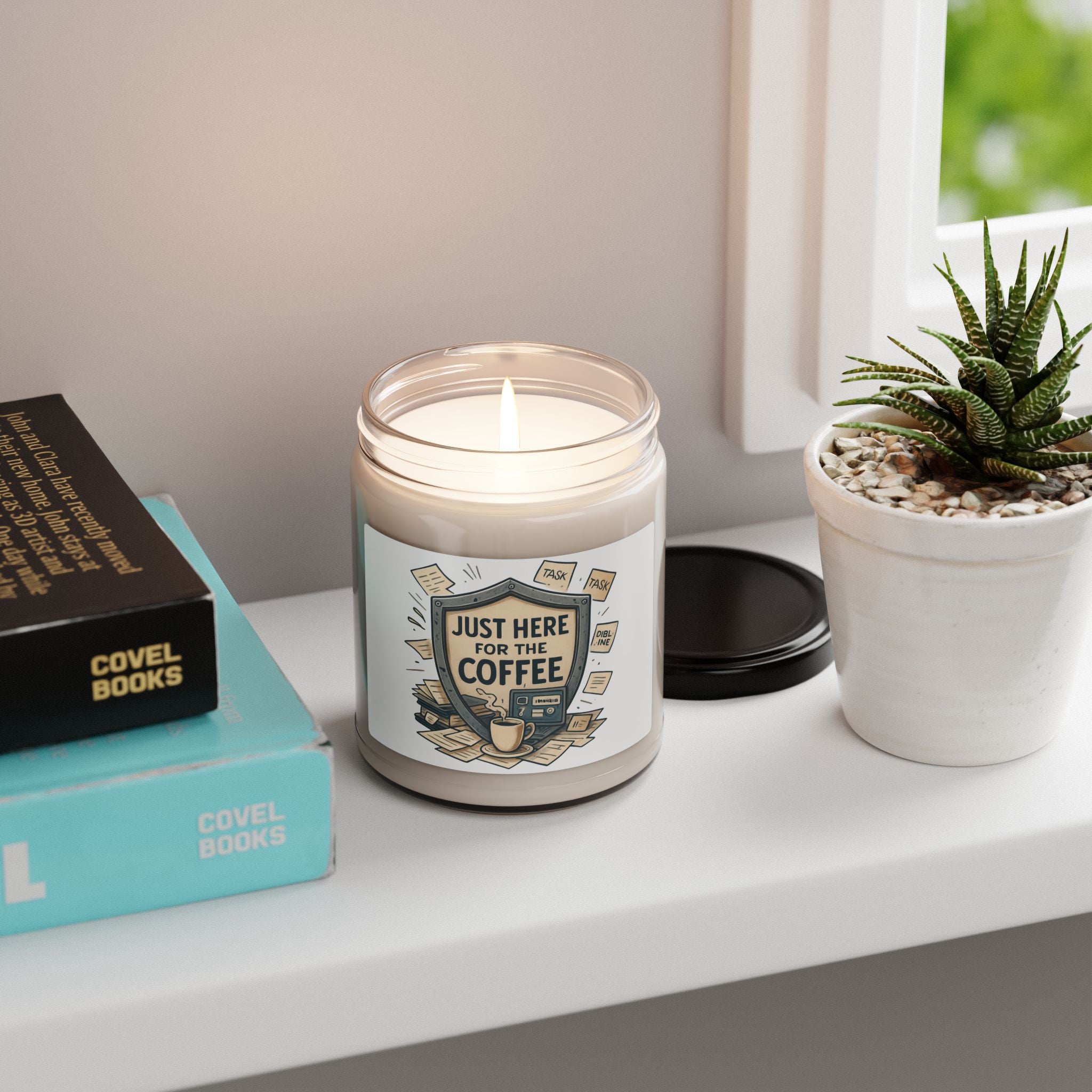 Just Here for the Coffee Scented Soy Candle — 9oz Coffee Lover Gift