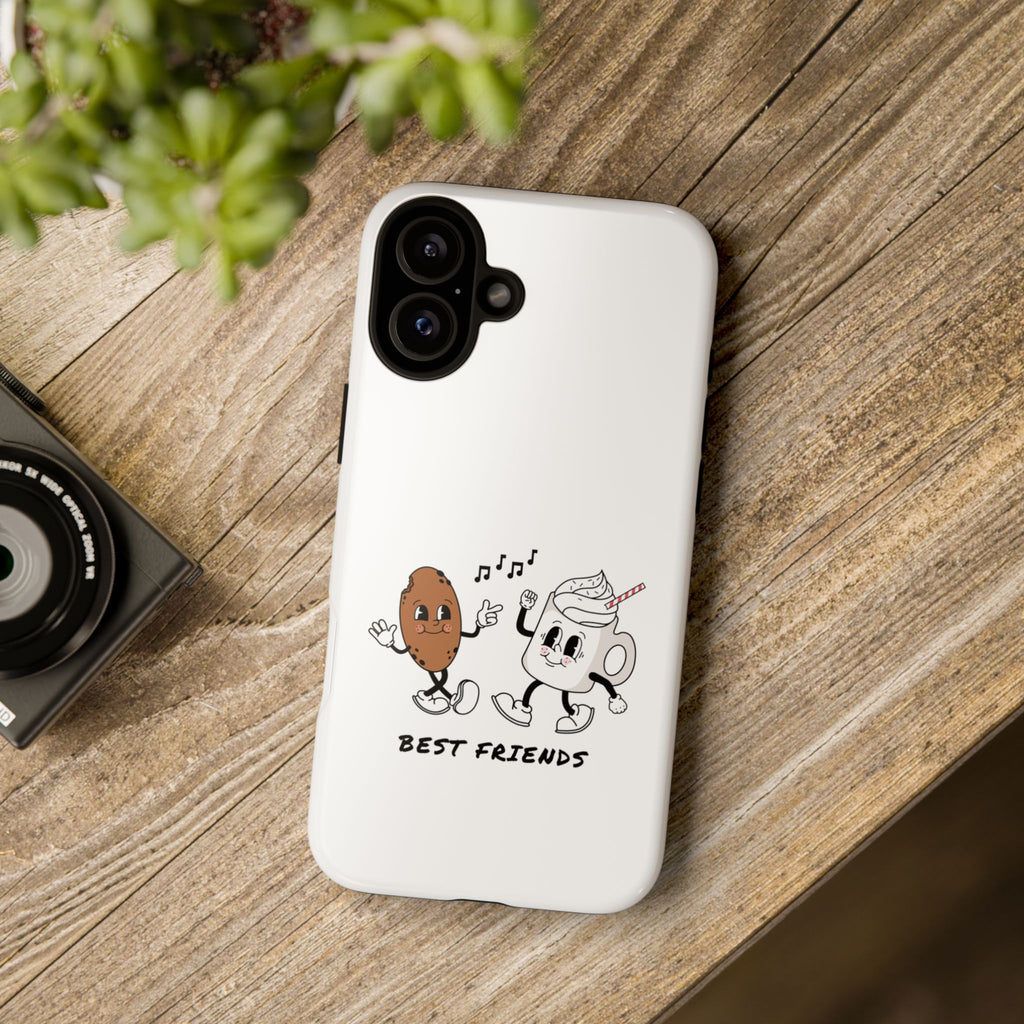 Phone Case — 'Best Friends' Coffee & Donut Cute Cartoon Protective Case