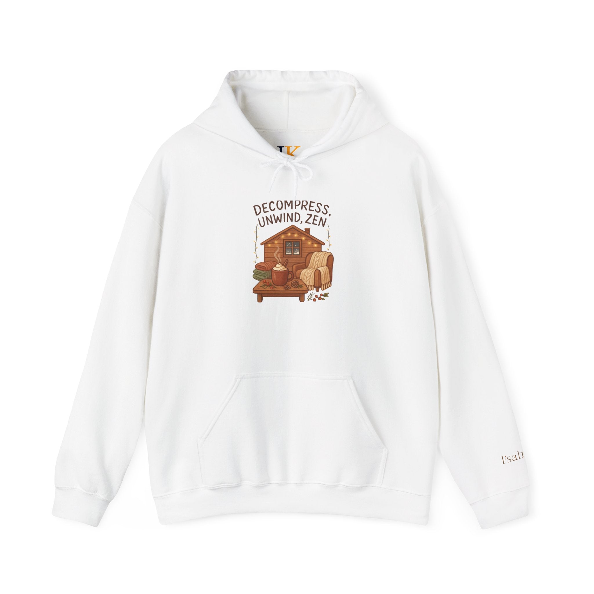 Zen Cabin Hoodie — "Unwind, Zen" Cozy Retreat Hoodie