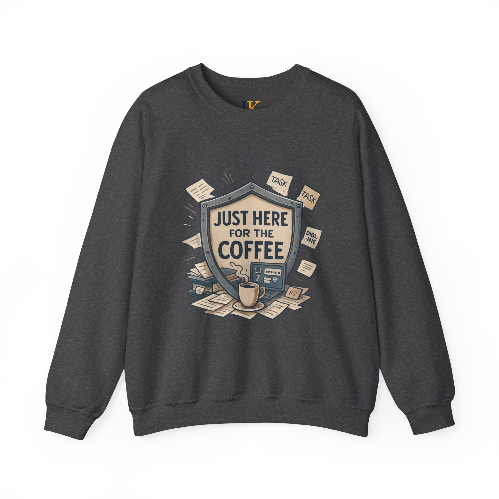 Coffee Crewneck Sweatshirt — "Just Here for the Coffee" Cozy Pullover