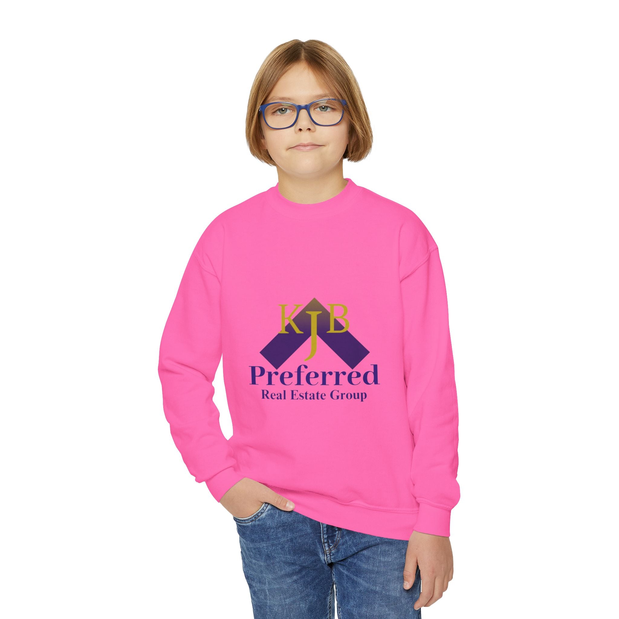 Youth Crewneck Sweatshirt — "KjB Preferred Real Estate Group" Logo Pullover
