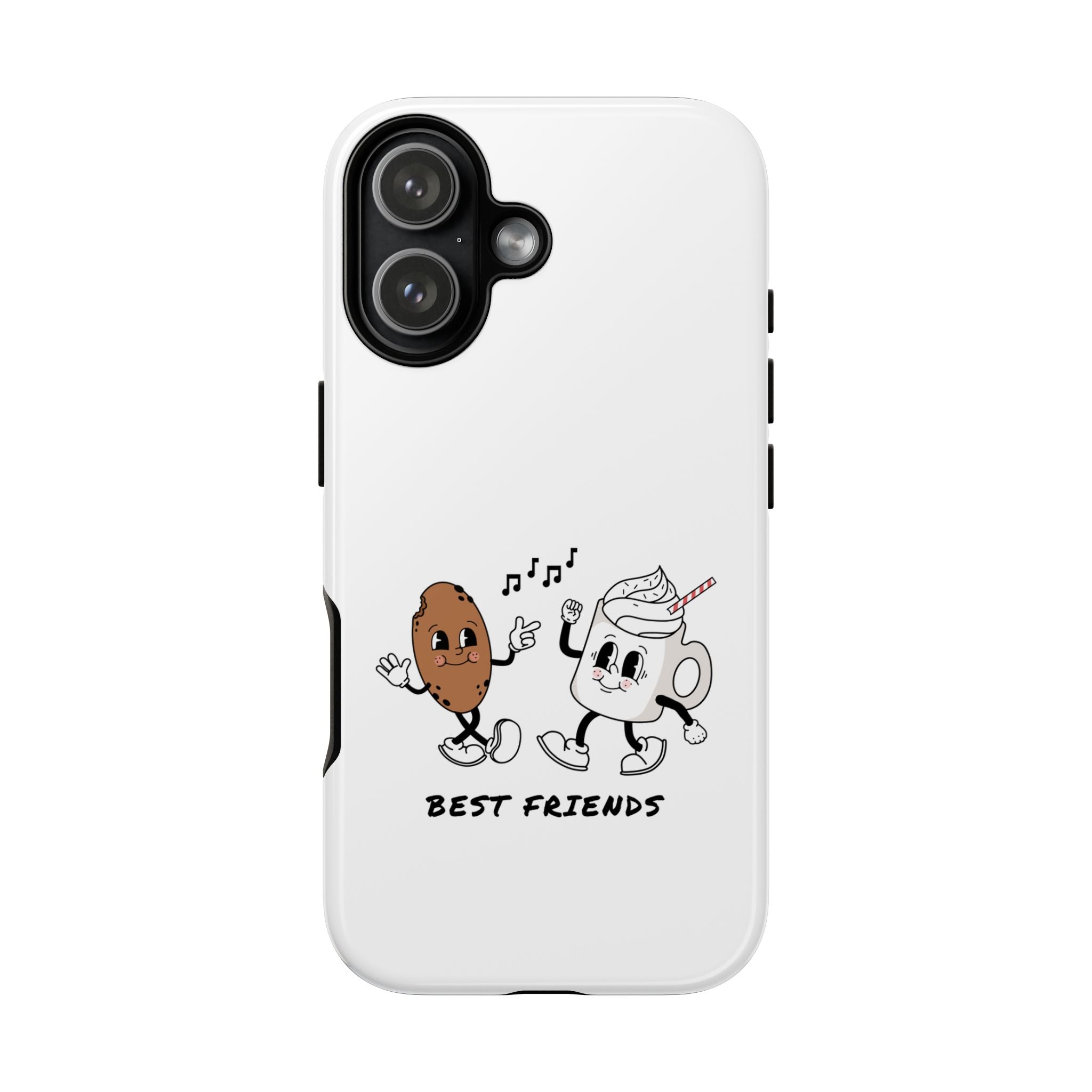 Phone Case — 'Best Friends' Coffee & Donut Cute Cartoon Protective Case